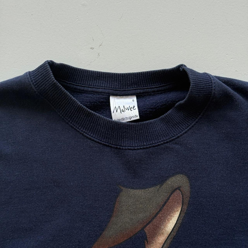 Navy Blue Wiley Coyote 90’s Disney Vintage Graphic Sweatshirt - Medium