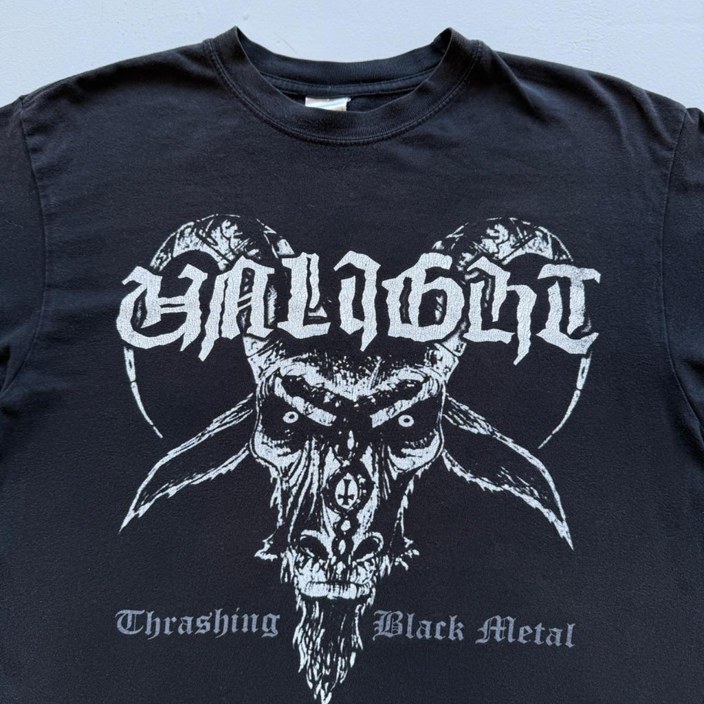 Black Unlight 00s Vintage German Metal Graphic T-Shirt - Medium