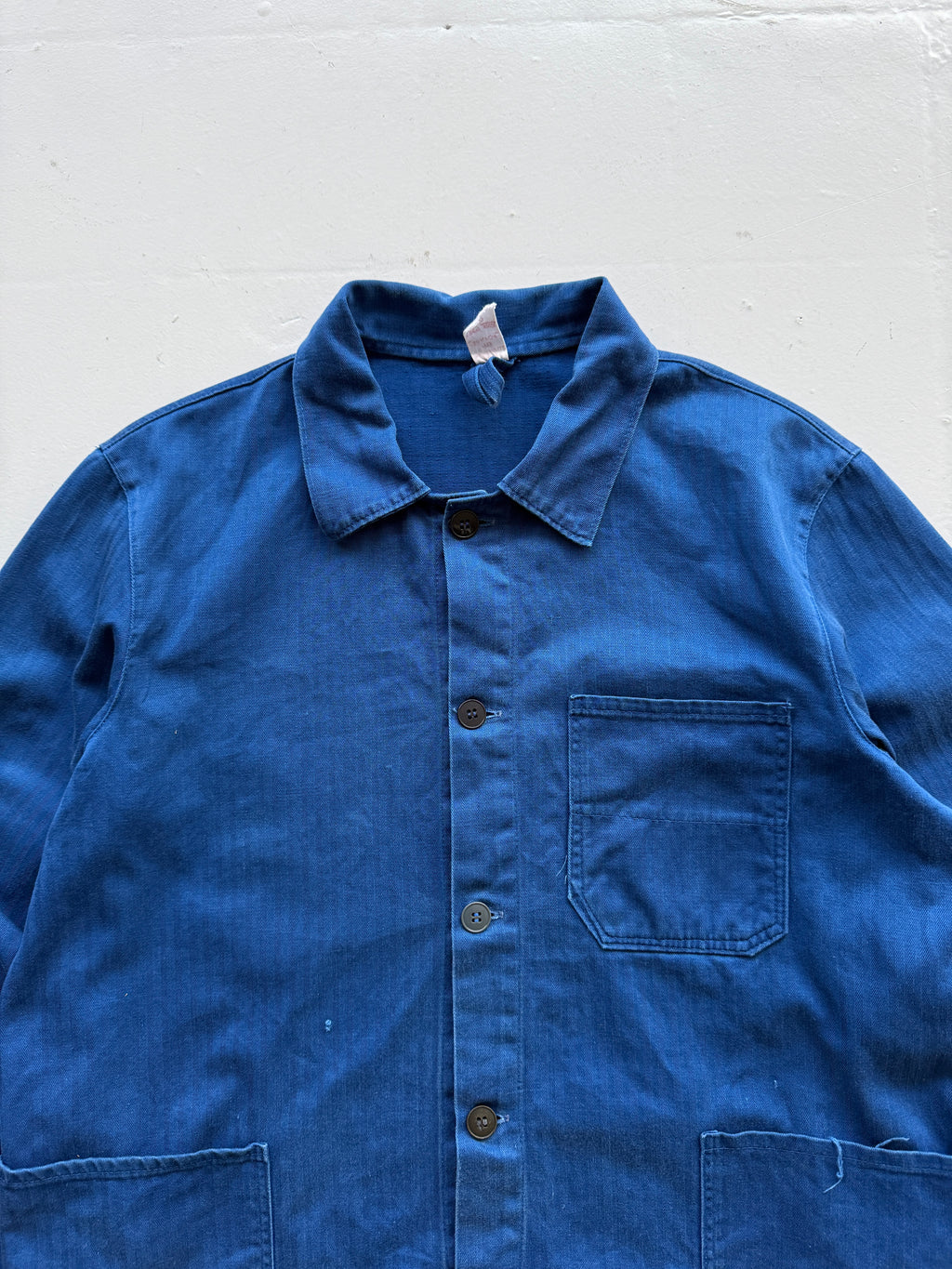 Herringbone Twill Blue French Workwear 70’s Vintage Chore Jacket CH025 - Medium