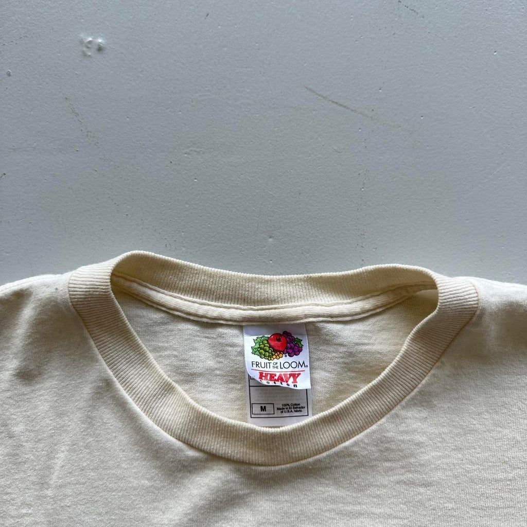 Pale Yellow / Cream Husky Vintage T-shirt - Medium