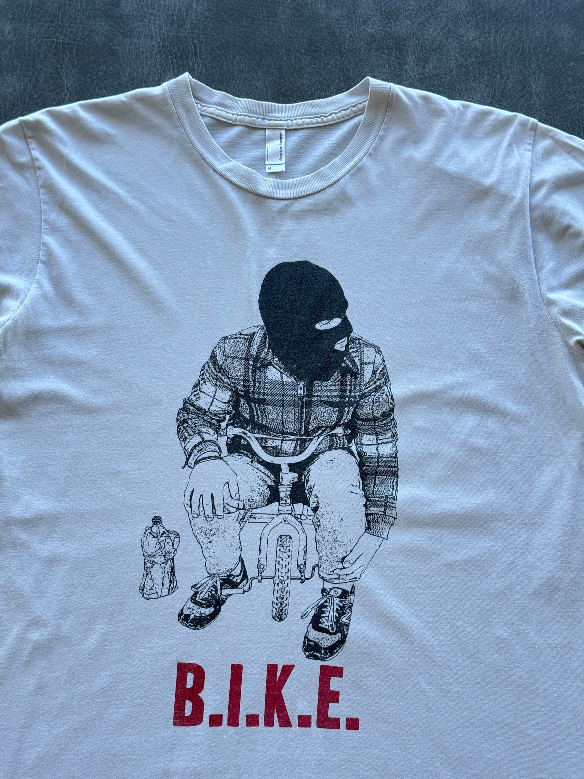 Cream B.I.K.E. Balaclava BMX Y2K Vintage Graphic T-Shirt - Medium