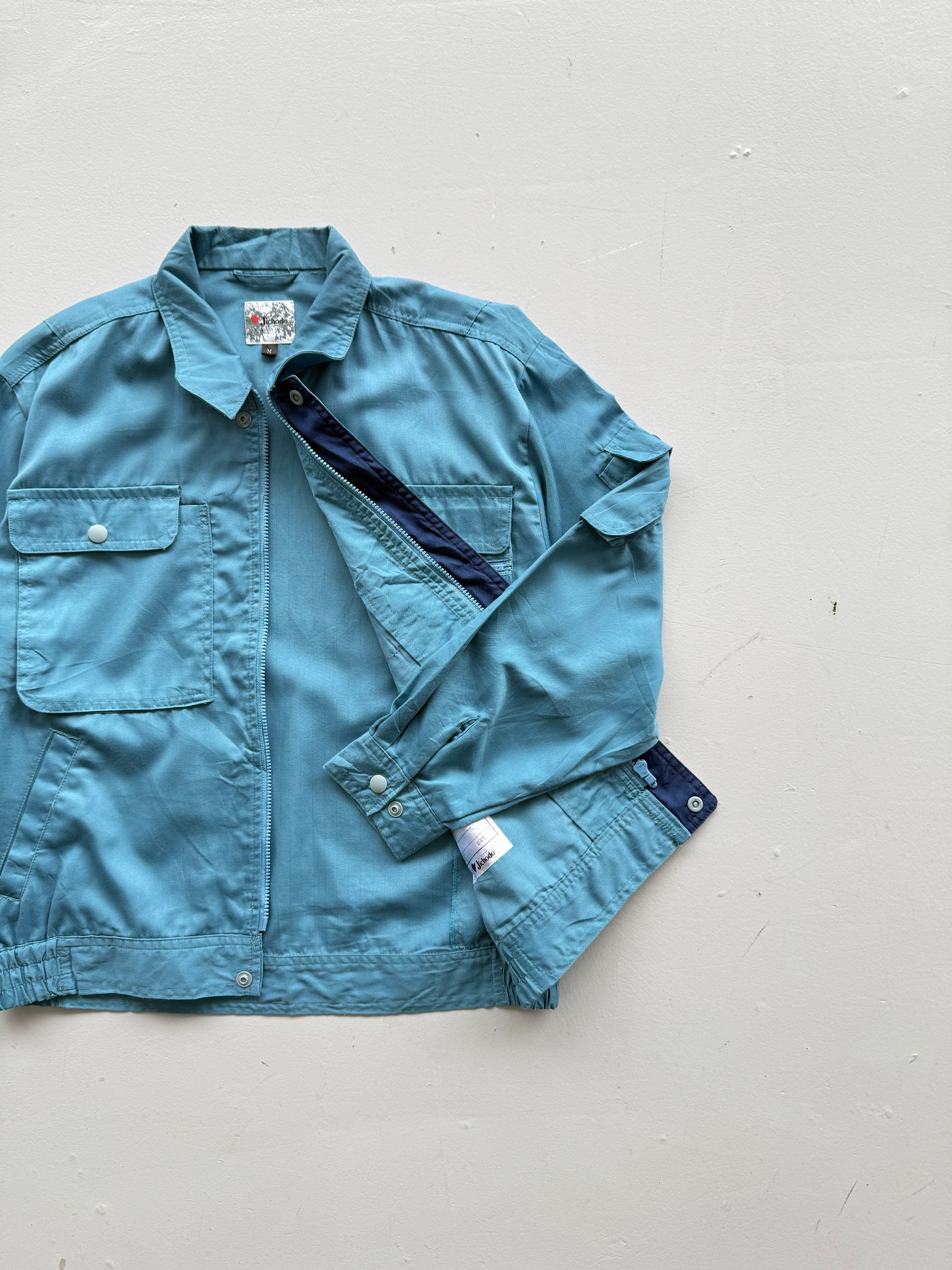 Blue Japanese Workwear 90's Vintage Harrington Jacket - Small