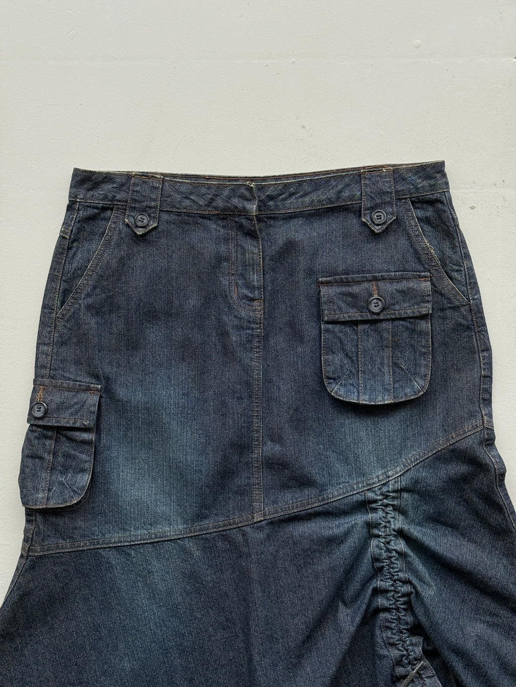 Blue KIT Y2K Vintage Denim Midi Skirt - UK 18