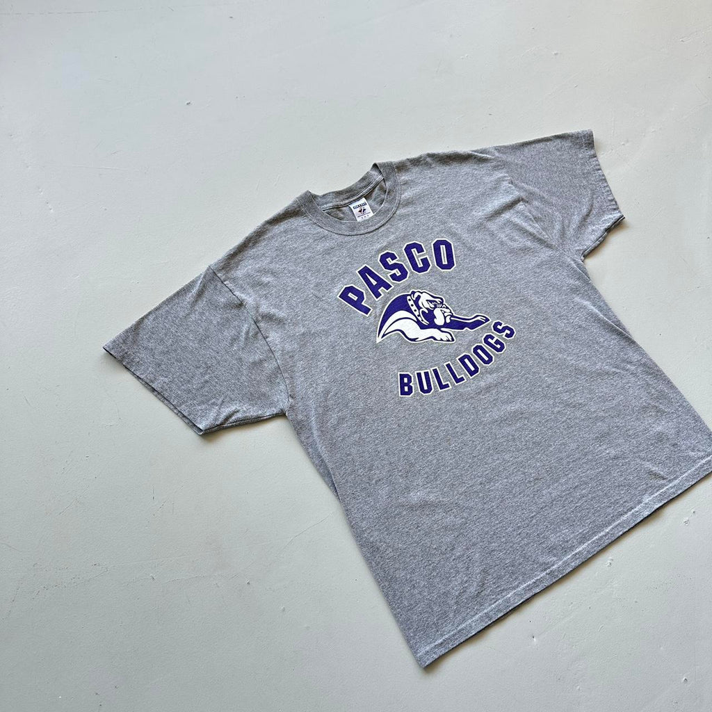 Grey Pasco Bulldogs 00s Vintage T-shirt - XL