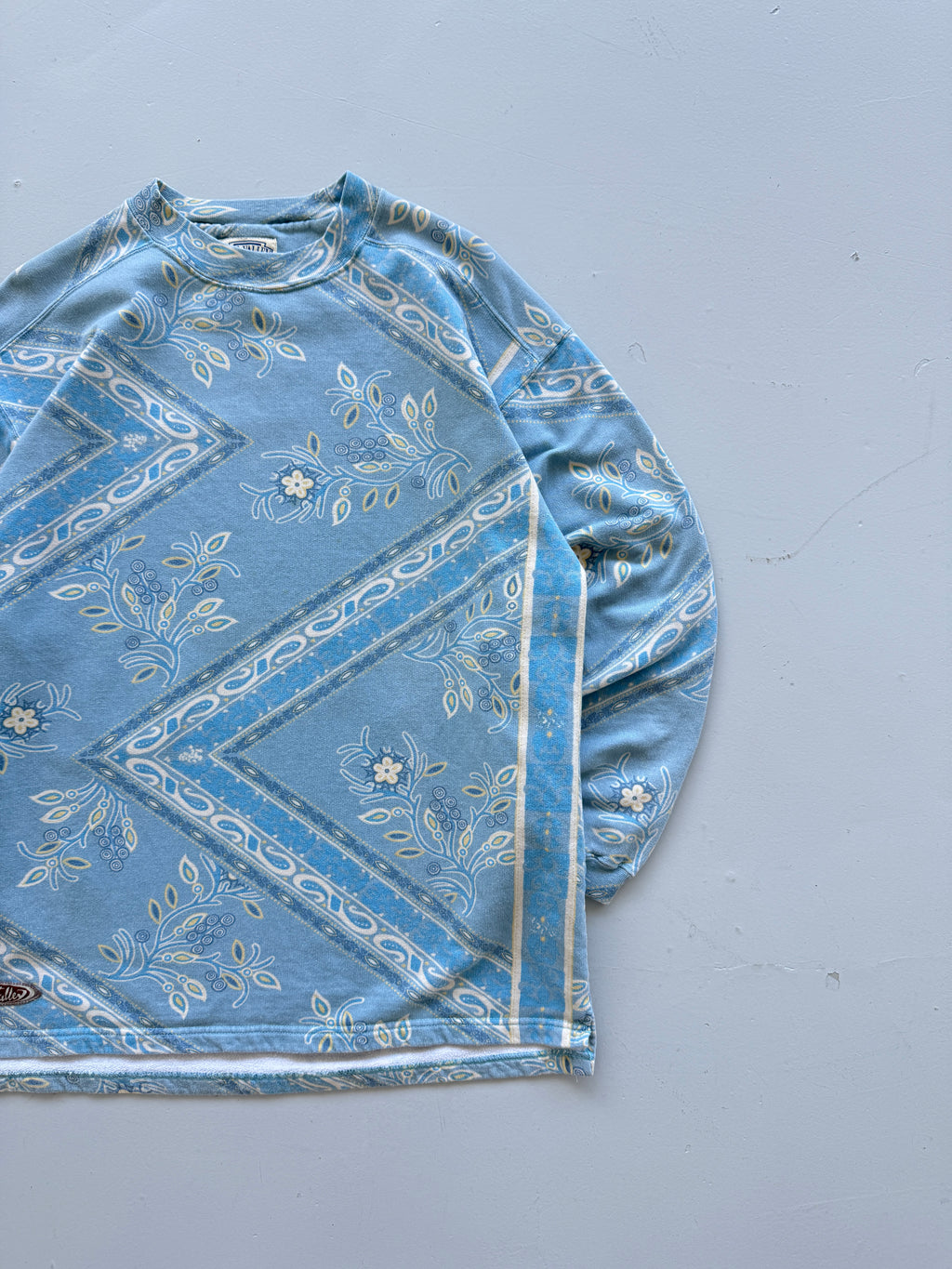 Sun Valley Paisley Print 90's Vintage Surf Sweatshirt - Large Oversized