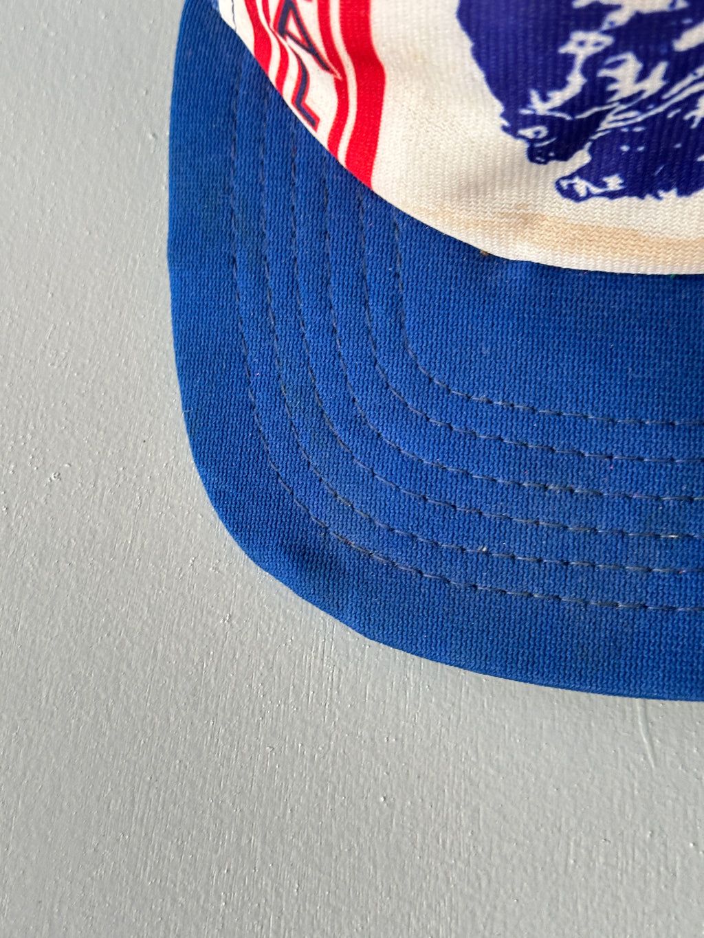 White / Blue UFCW Local 212 80's Vintage Mesh SnapBack Trucker Cap