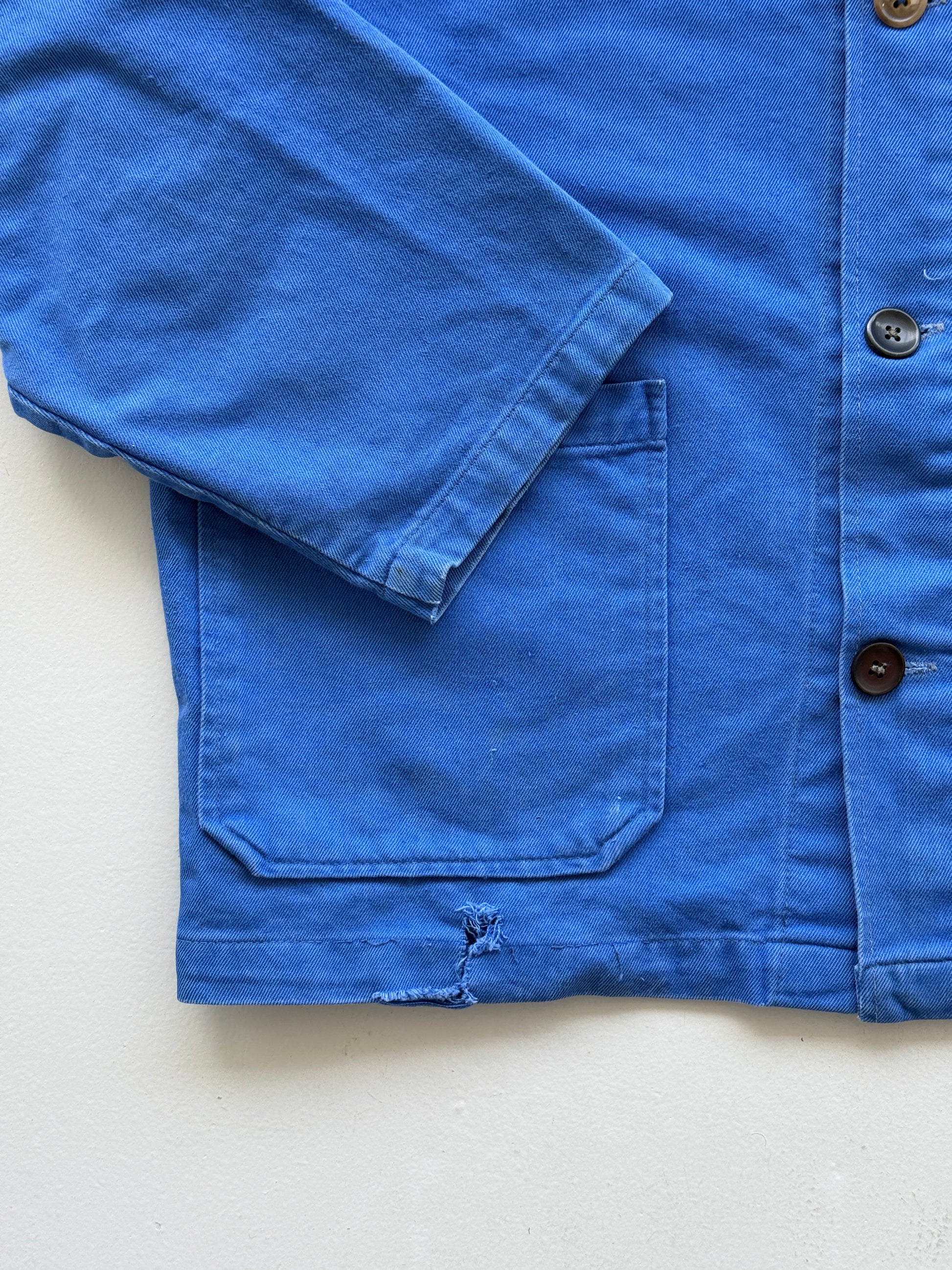 Lapis Blue French Chore Jacket 90's Vintage Workwear CH202 - Medium