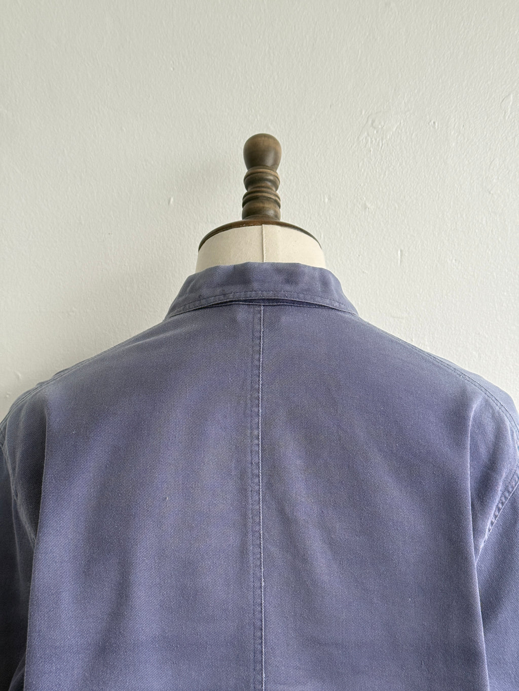 Faded Blue French 1970s Vintage Workwear Chore Jacket CH451 - Medium