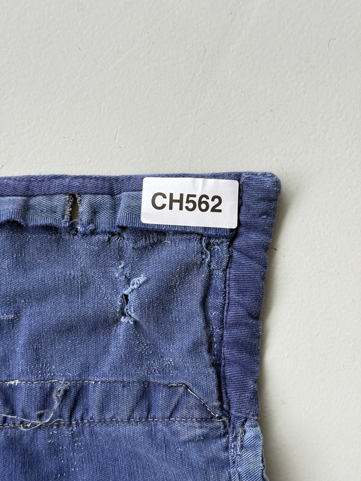Thrashed Blue French 80's Vintage Workwear Chore Jacket CH562 - Medium