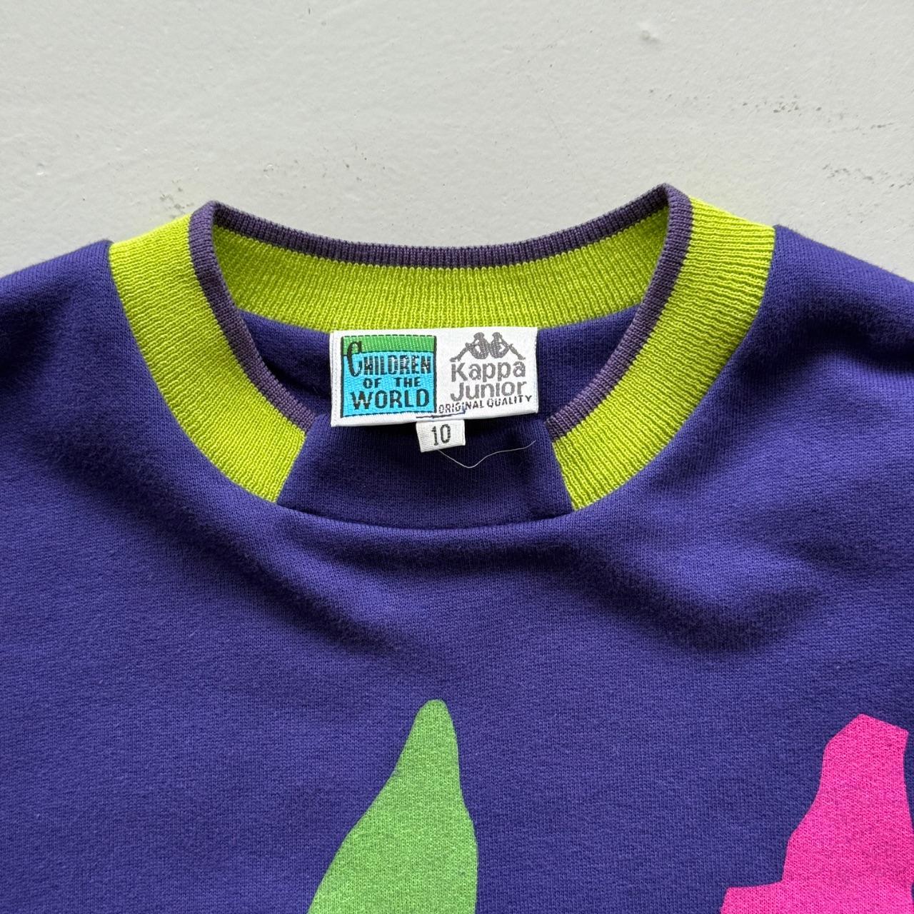 Purple Kappa 90's Deadstock Graphic Sweatshirt - Kids 6-8