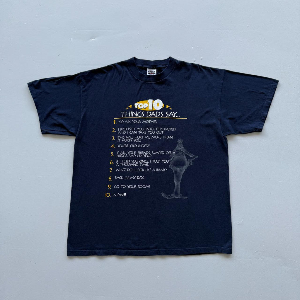 Navy Blue Dad Slogan Vintage 90s T-shirt - 2XL
