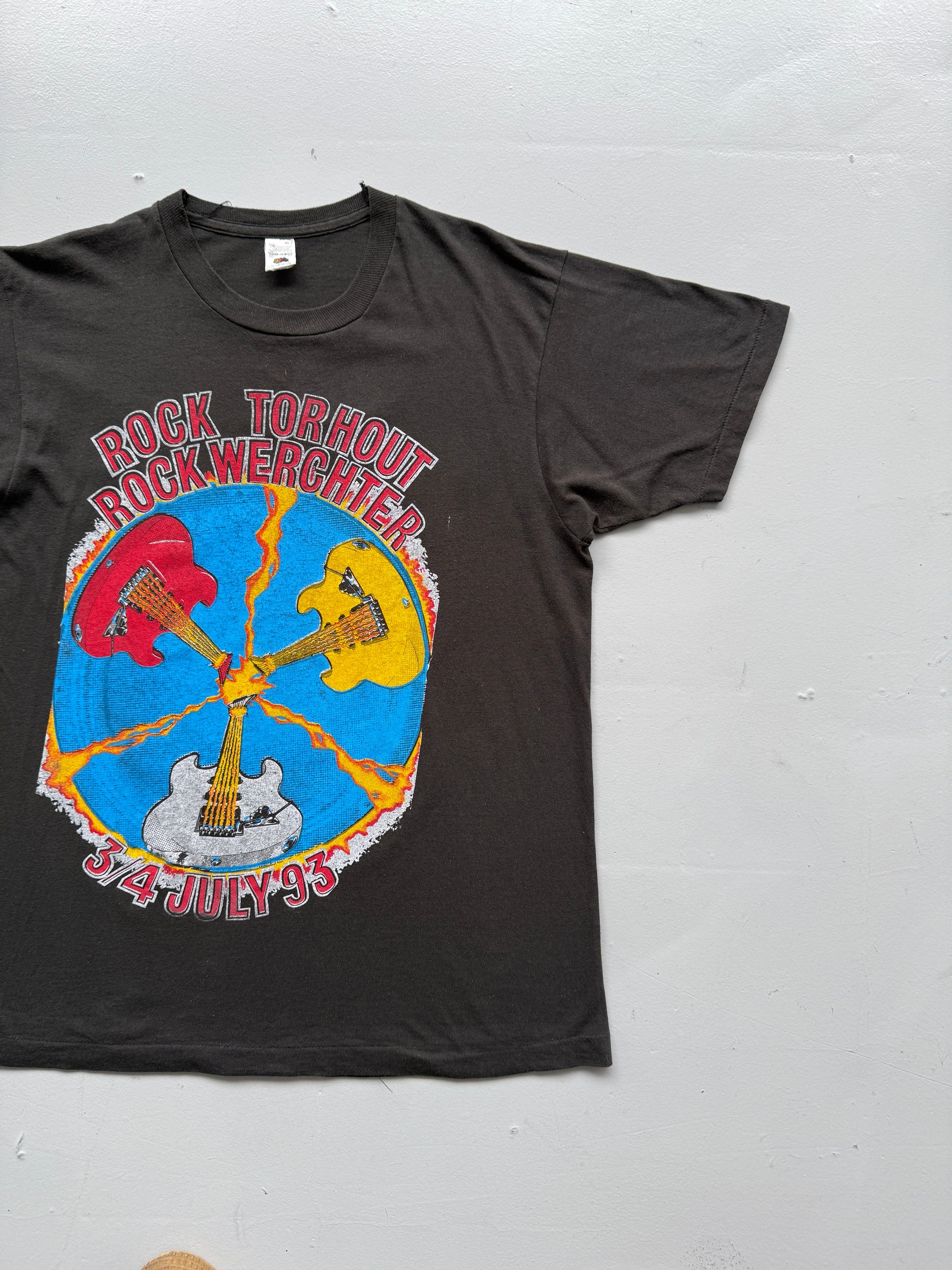 Faded Black German Rock 90's Vintage Metallica Sonic Youth T-Shirt - Medium