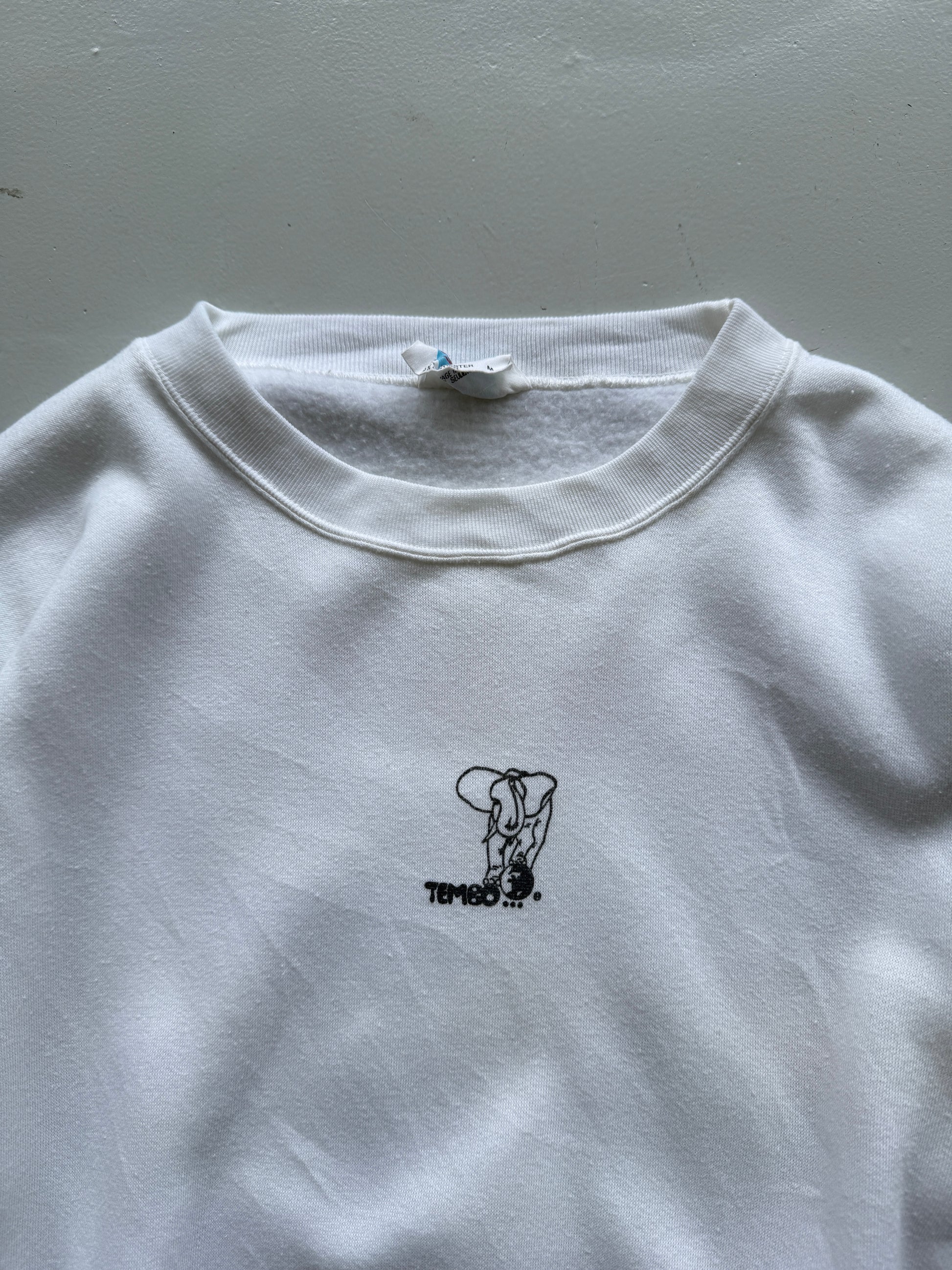 White Elephant Safari 90's Vintage Animal Graphic Sweatshirt Jumper - Medium