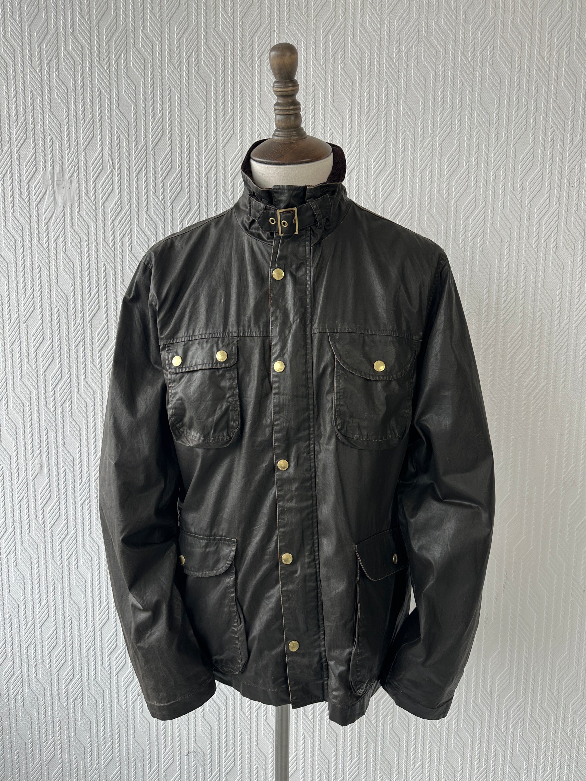 Brown Black Vintage Utility Field Jacket These Glory Days - Womens 12/14