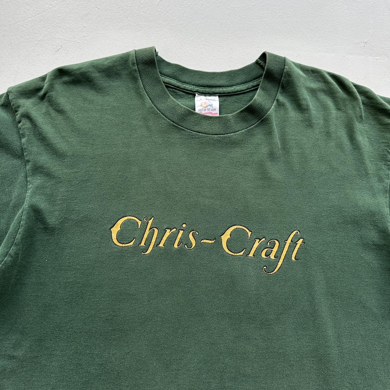 Dark Green Chris-Craft Slogan Vintage T-shirt - Large