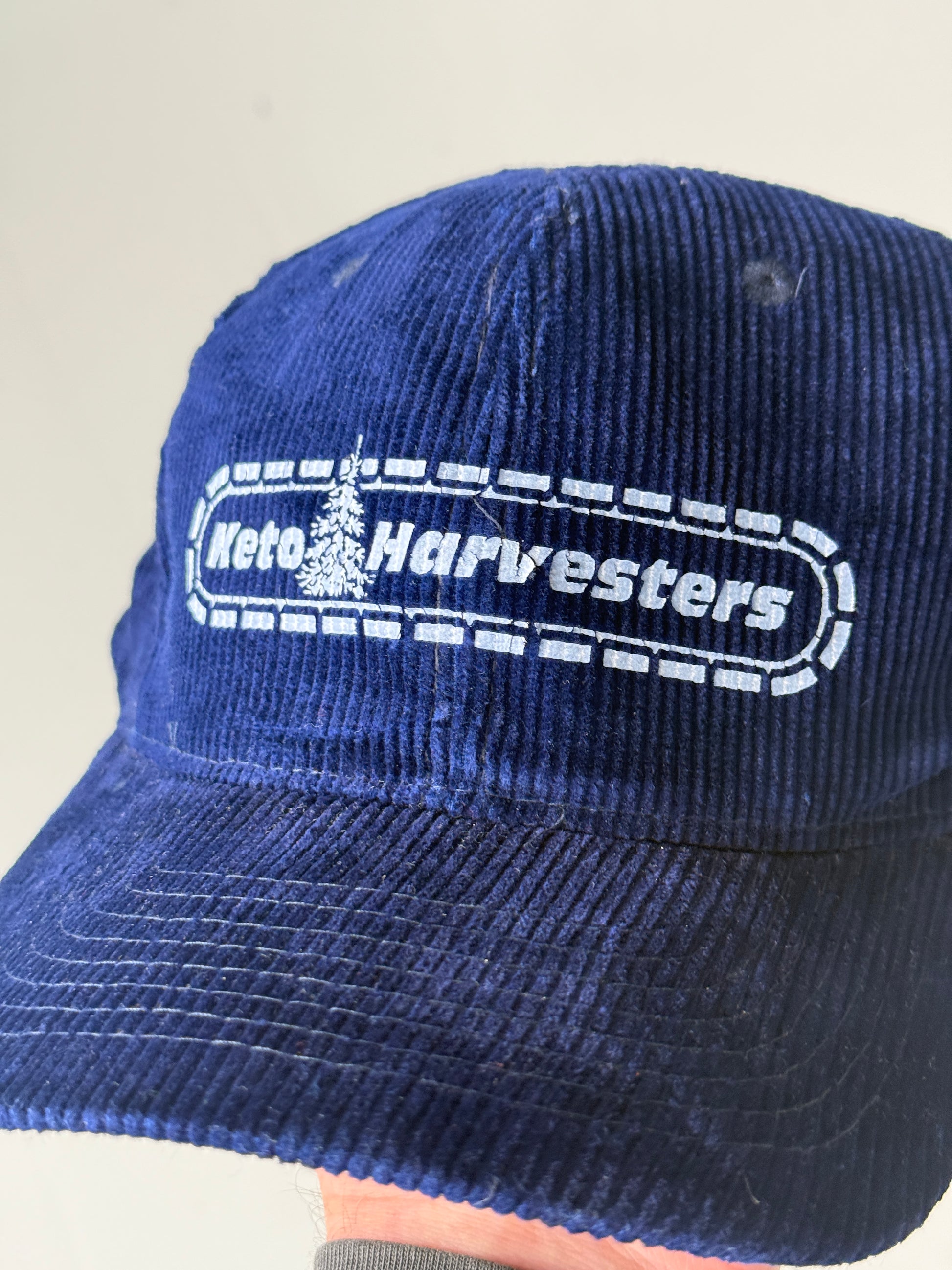 Navy Blue Keto Lumberjack Vintage Corduroy SnapBack Trucker Cap