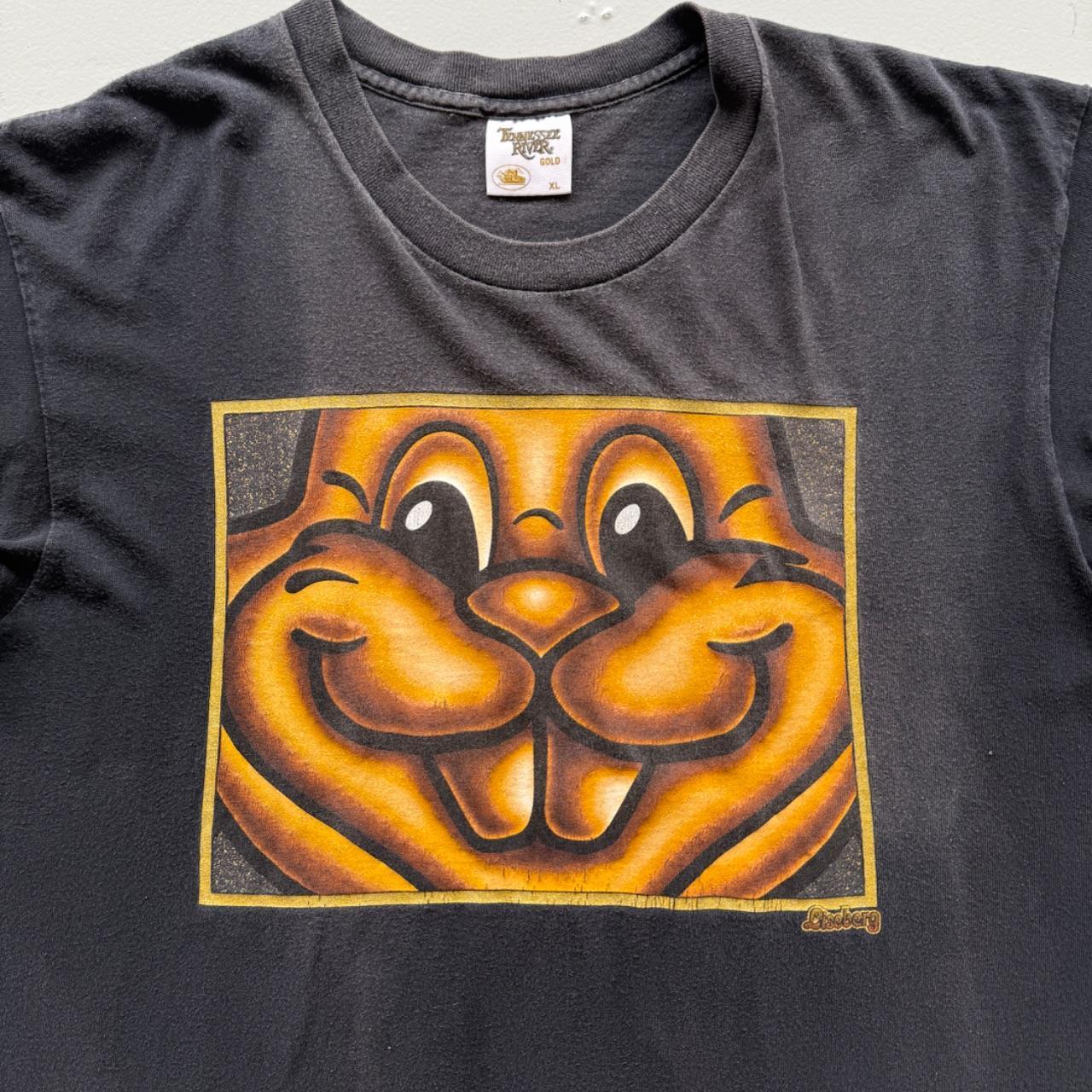 Black Cartoon Bunny 90s Vintage T-shirt - XL