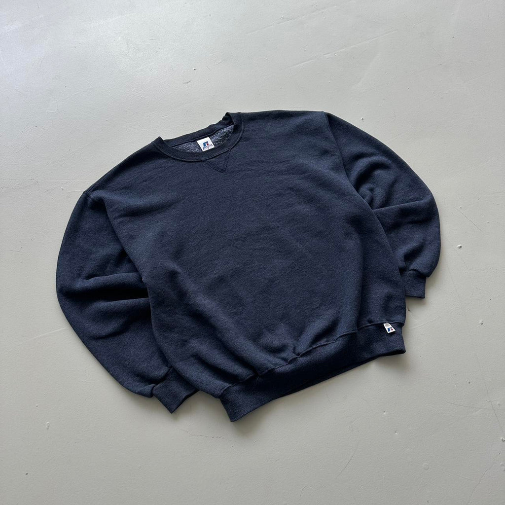 Navy Blue Russell Athletic Vintage Sweatshirt - Large