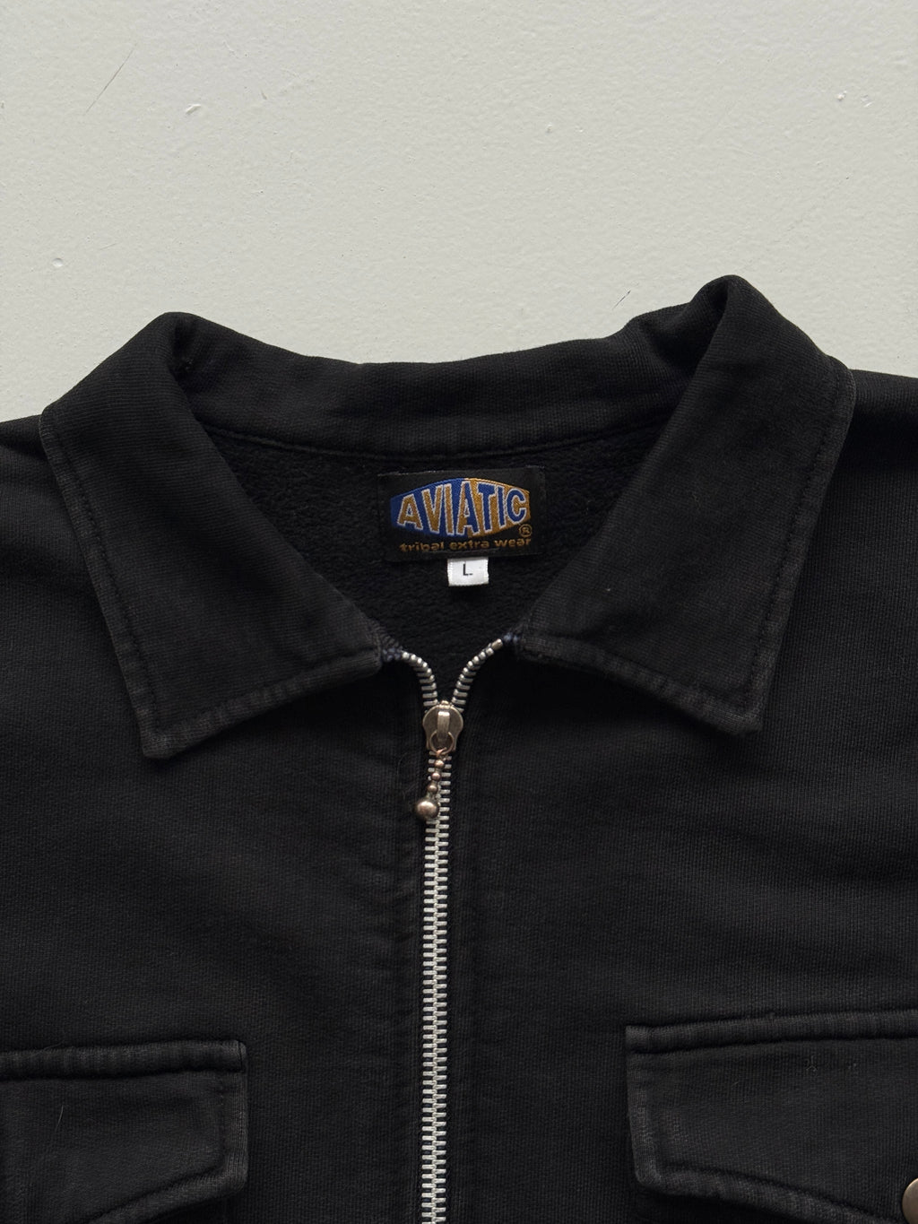 Aviatic Tribal Extra Wear 90's Vintage Zip Sweatshirt - Large