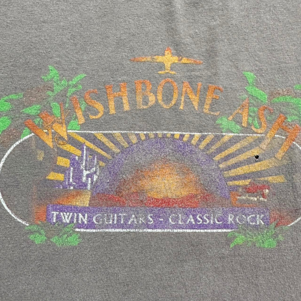 Faded Grey Wishbone Ash Vintage Graphic Band Tshirt - XL