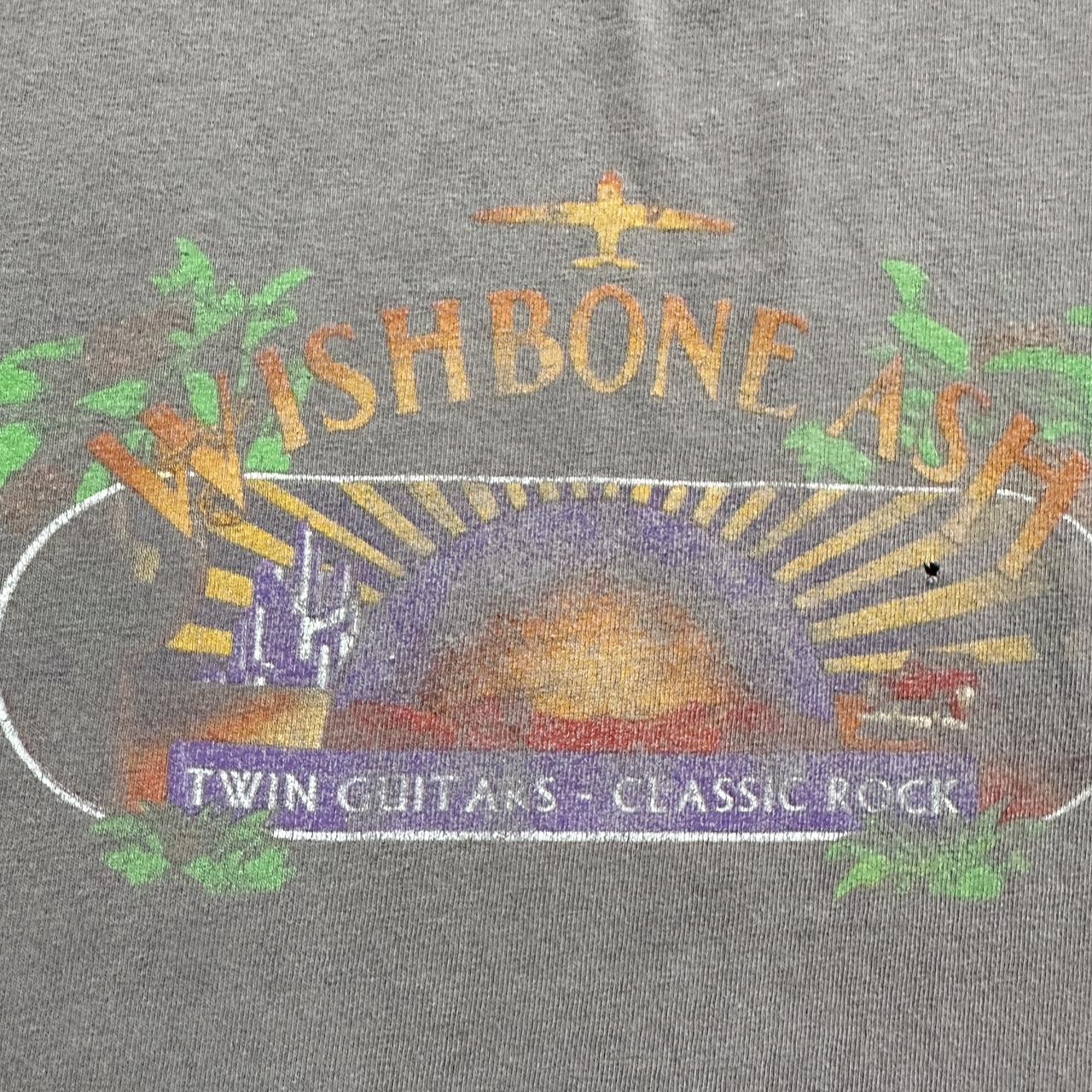 Faded Grey Wishbone Ash Vintage Graphic Band Tshirt - XL