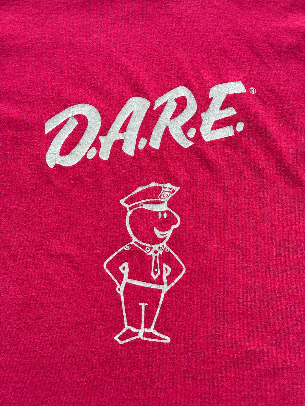 Red Dare to Keep Kids of Drugs 90s Vintage Single Stitch Graphic T-Shirt - Small