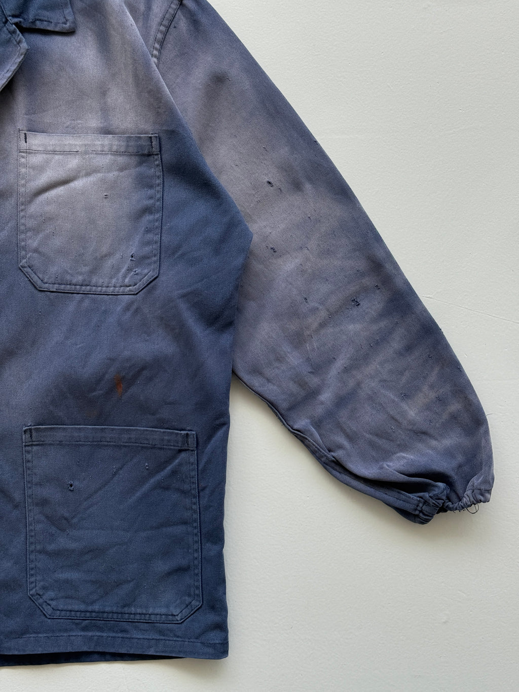 Faded Navy Blue French Chore Jacket 90's Vintage Workwear CH201 - Small