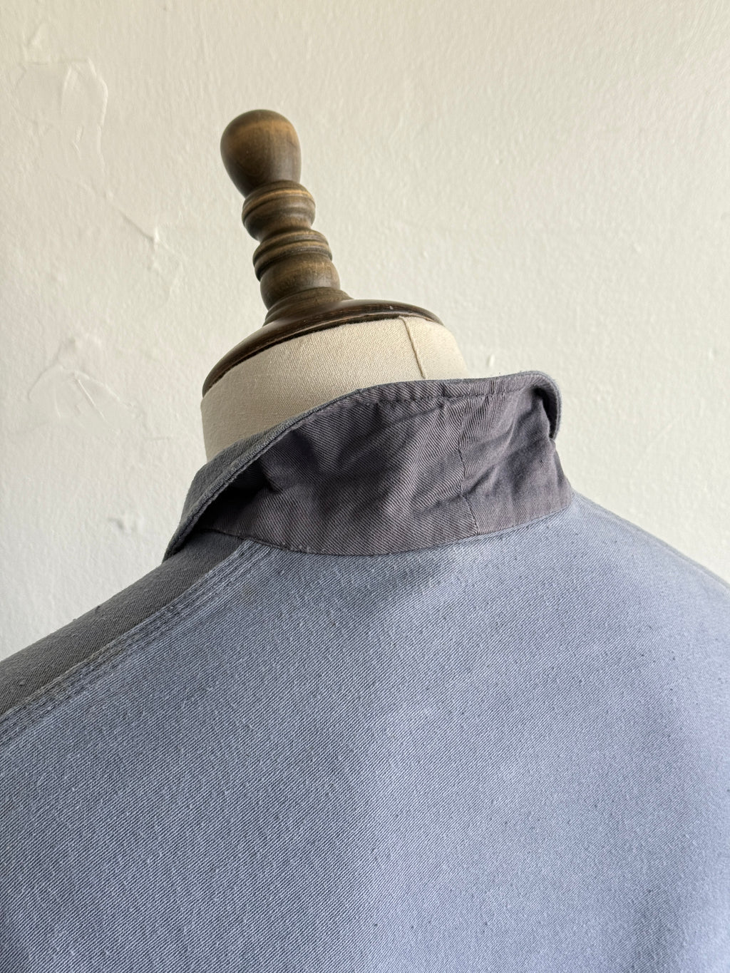 Faded Blue Moleskin German Made 60's Vintage Workwear Chore Jacket CH472 - Large