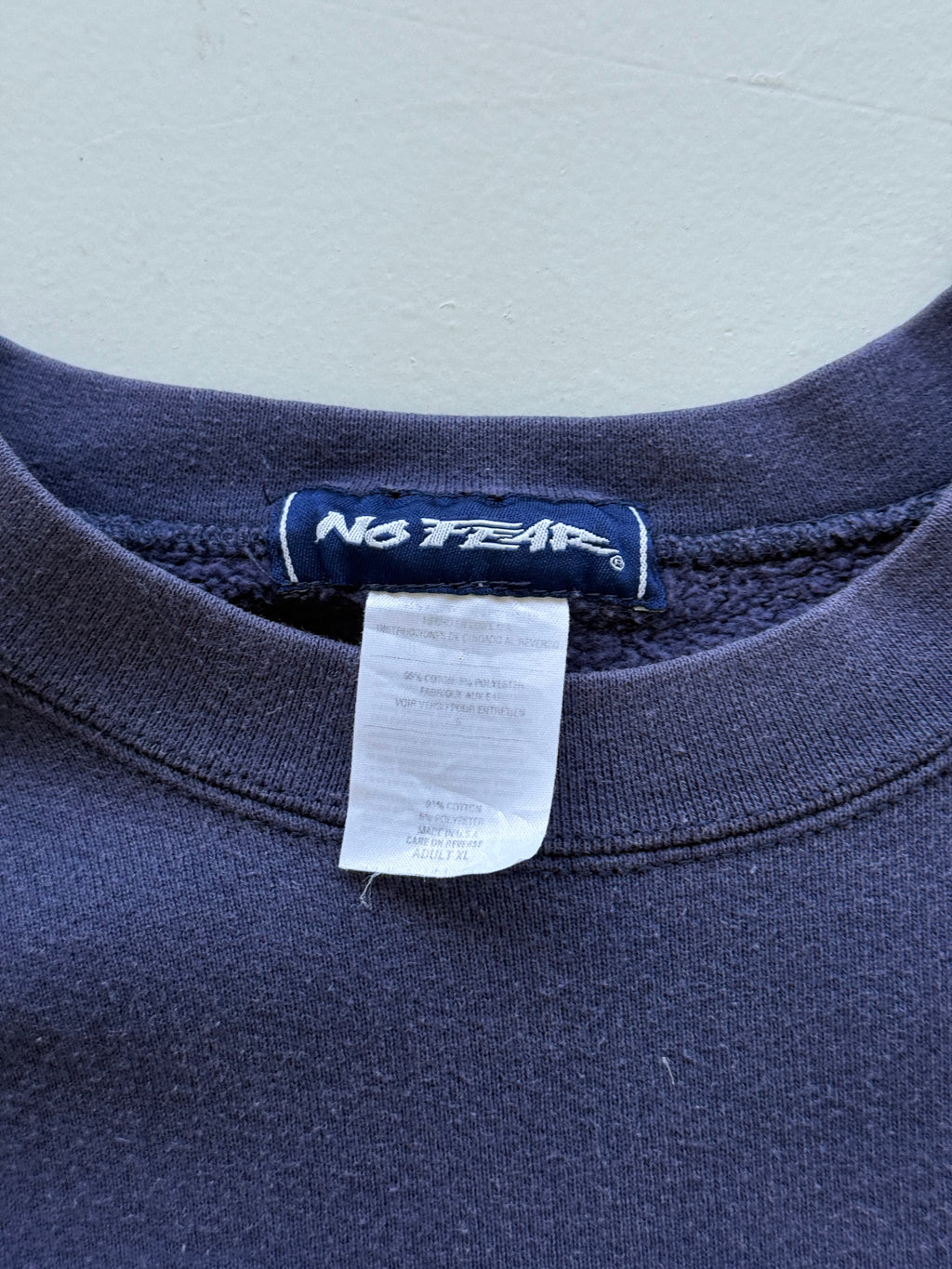 No Fear Embroidered Logo 90's Vintage Sweatshirt - Large