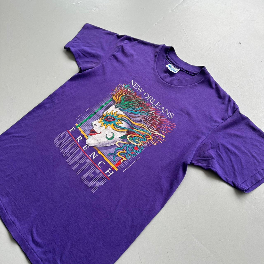 Purple New Orleans 90s Vintage T-shirt - Large
