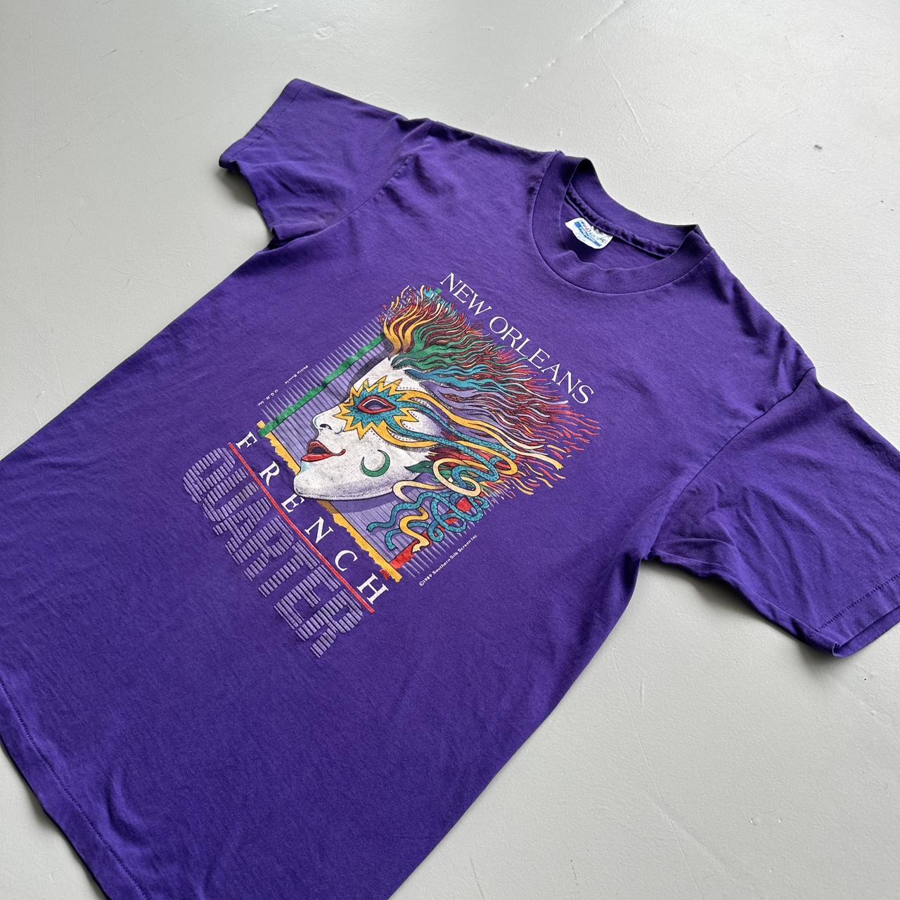 Purple New Orleans 90s Vintage T-shirt - Large