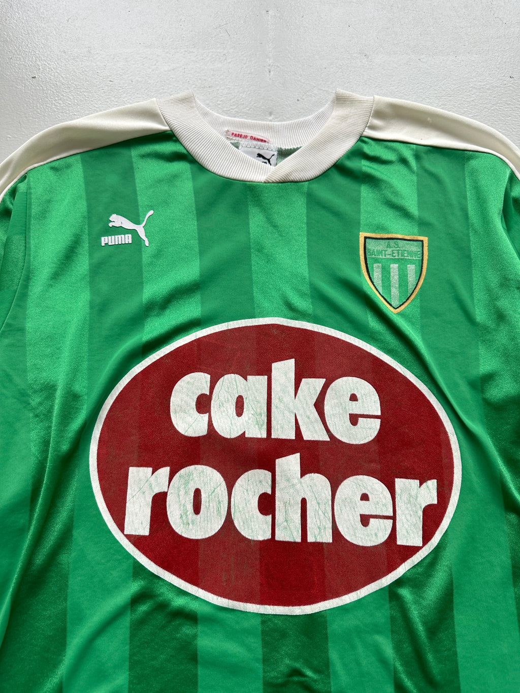Vintage 80's Football Shirt ASSE Cake Rocher Puma Jersey 1985-1986 - XS