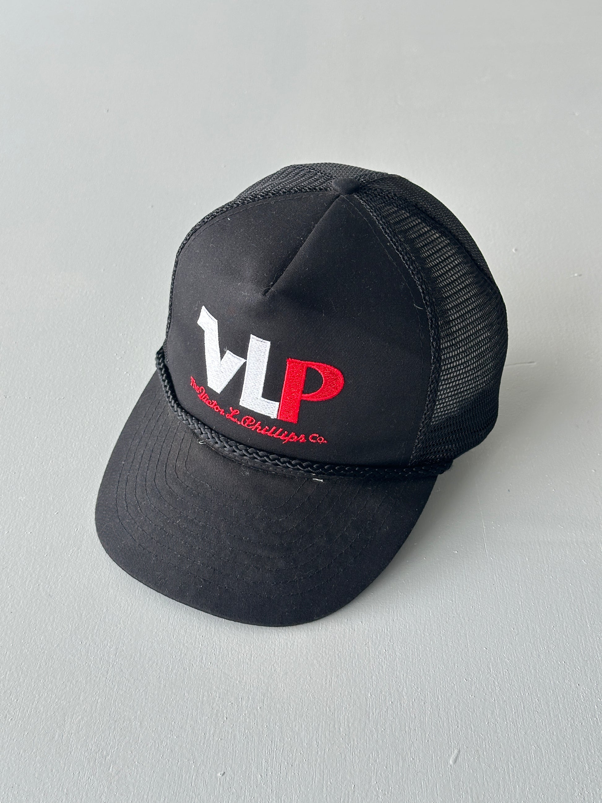 Black VLP Victor L. Phillips Co. 90's Vintage Mesh SnapBack Trucker Cap