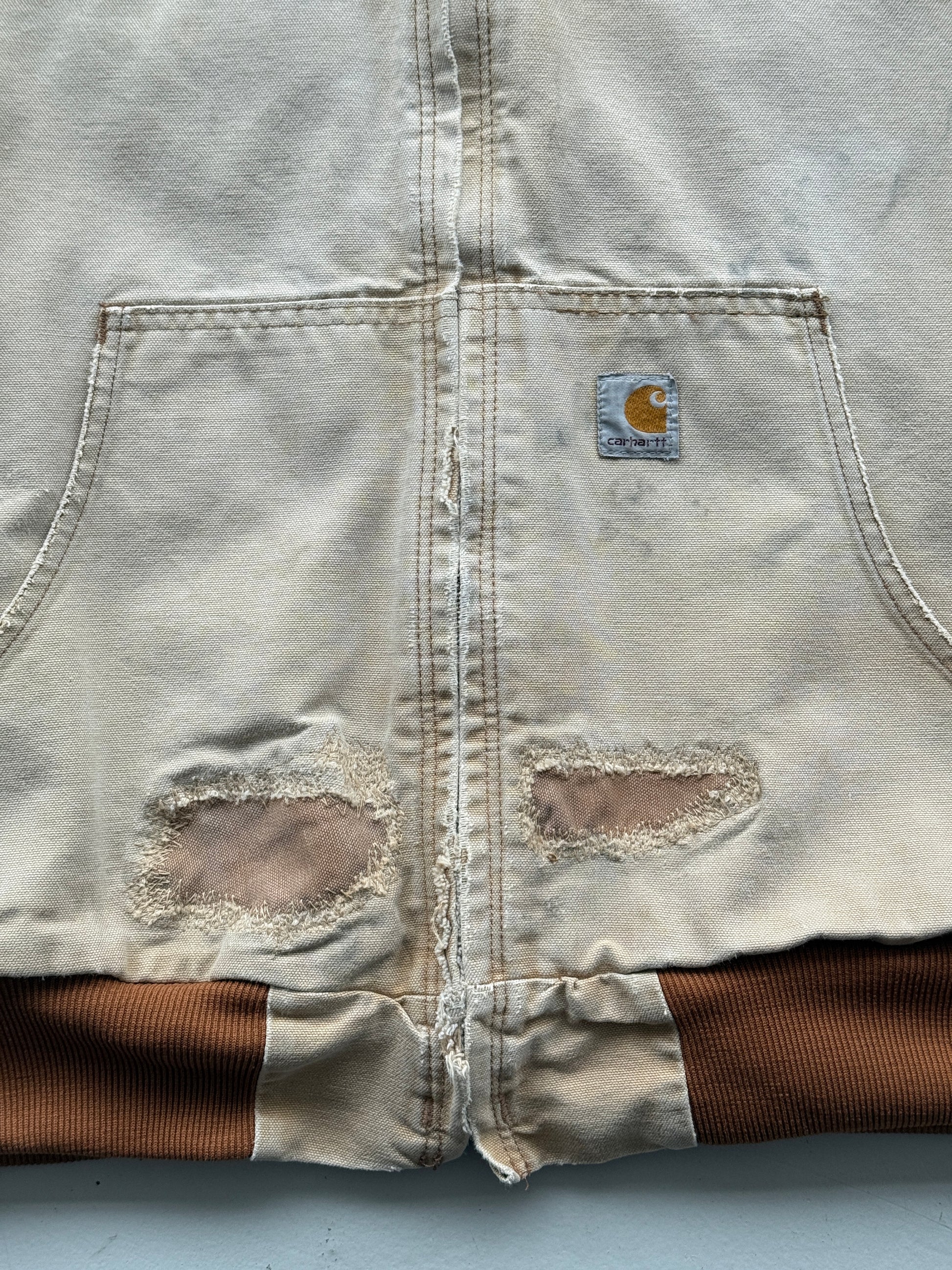 Faded Cream Carhartt 90's Vintage Canvas Active Jacket - 3XL