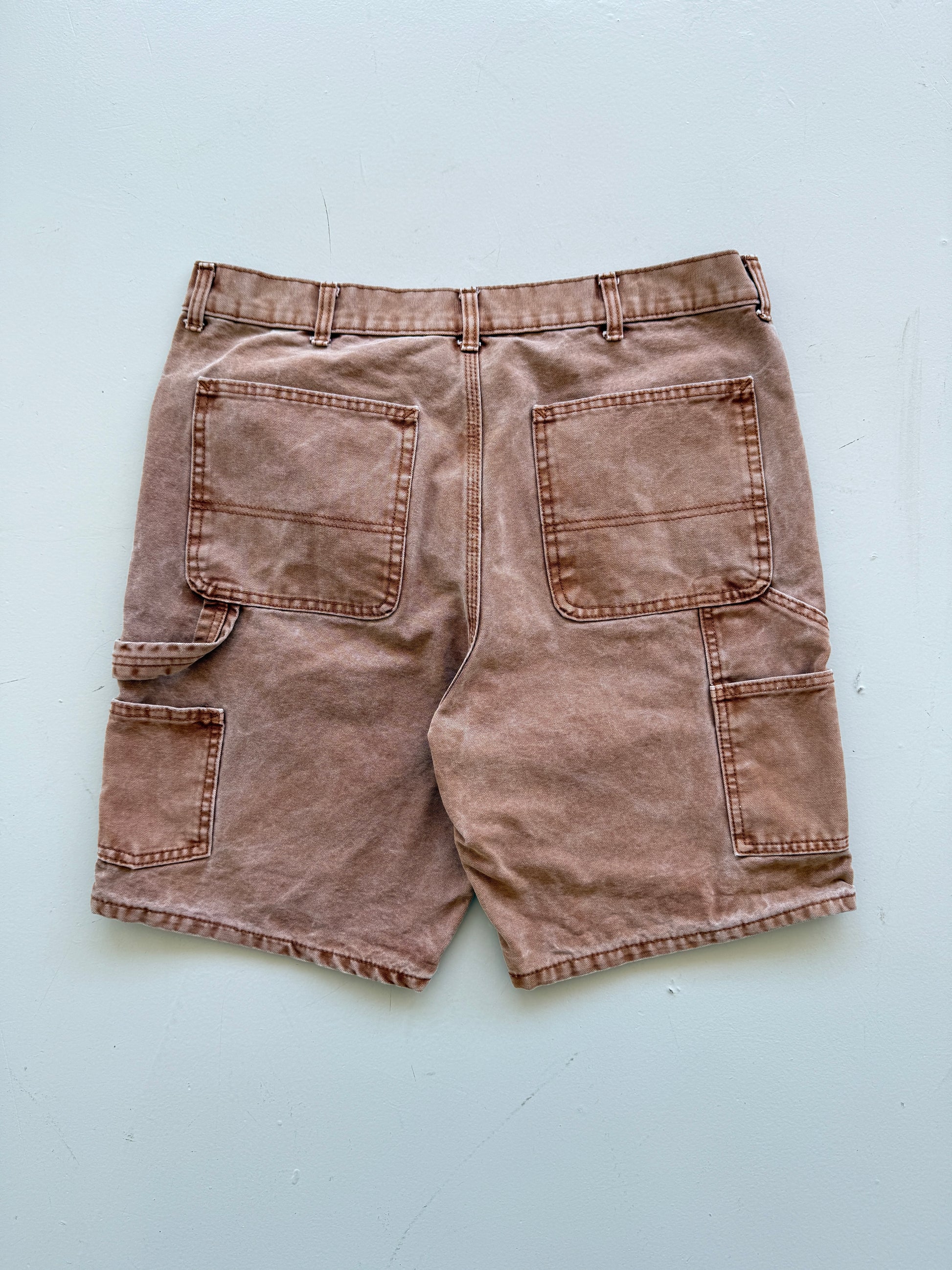 Brown No Boundaries 00's Vintage Canvas Carpenter Workwear Shorts - W34 x L8