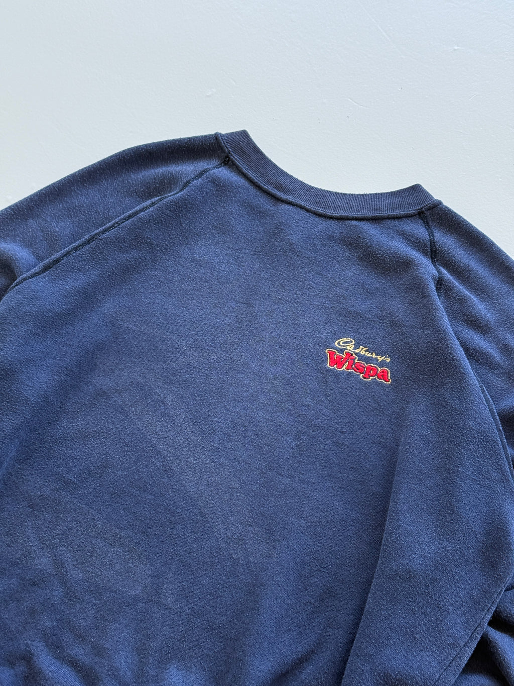 Navy Blue Cadbury Wispa 90's Vintage Graphic Sweatshirt Jumper - Medium