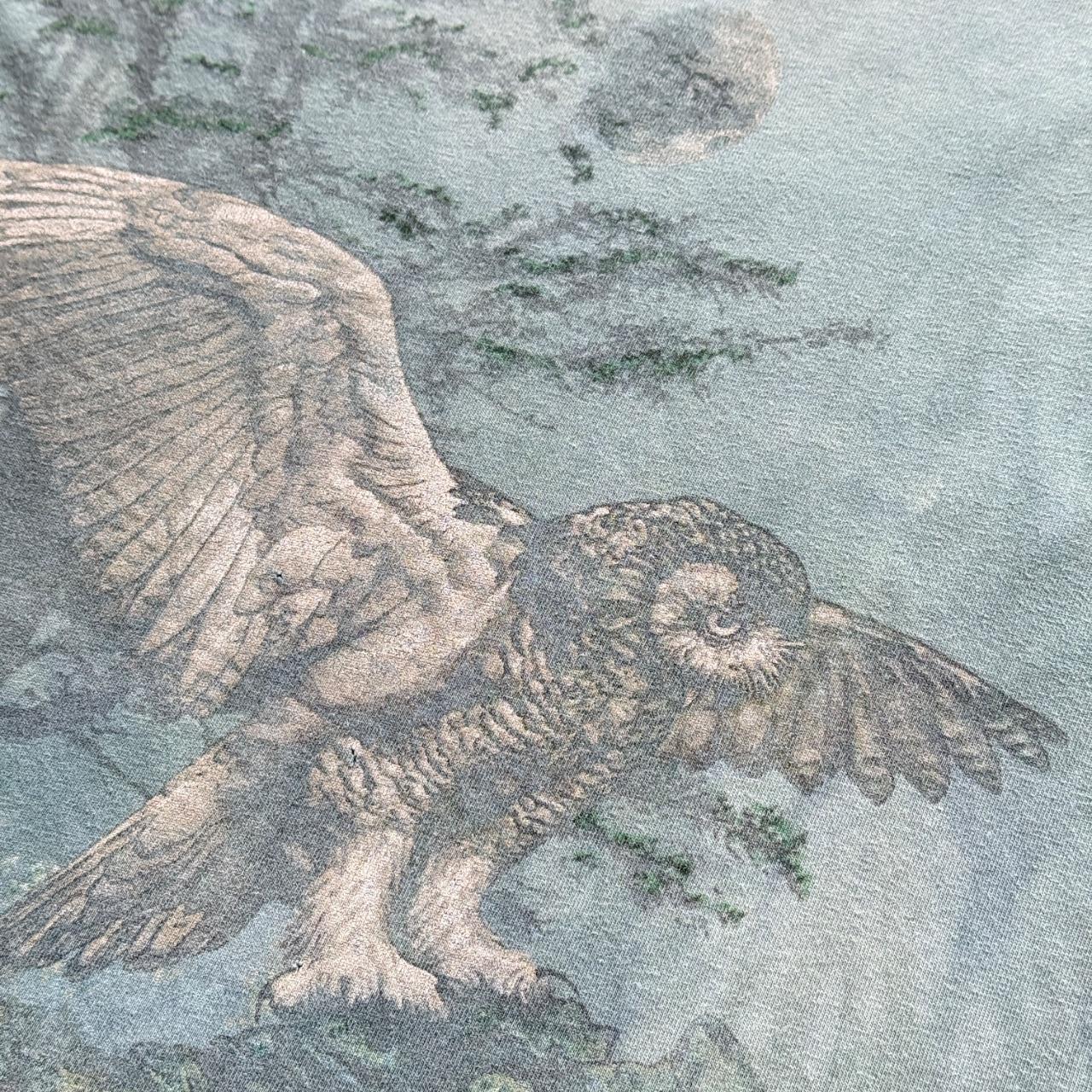 Blue Owl 90s Vintage Nature Graphic T-Shirt - Small