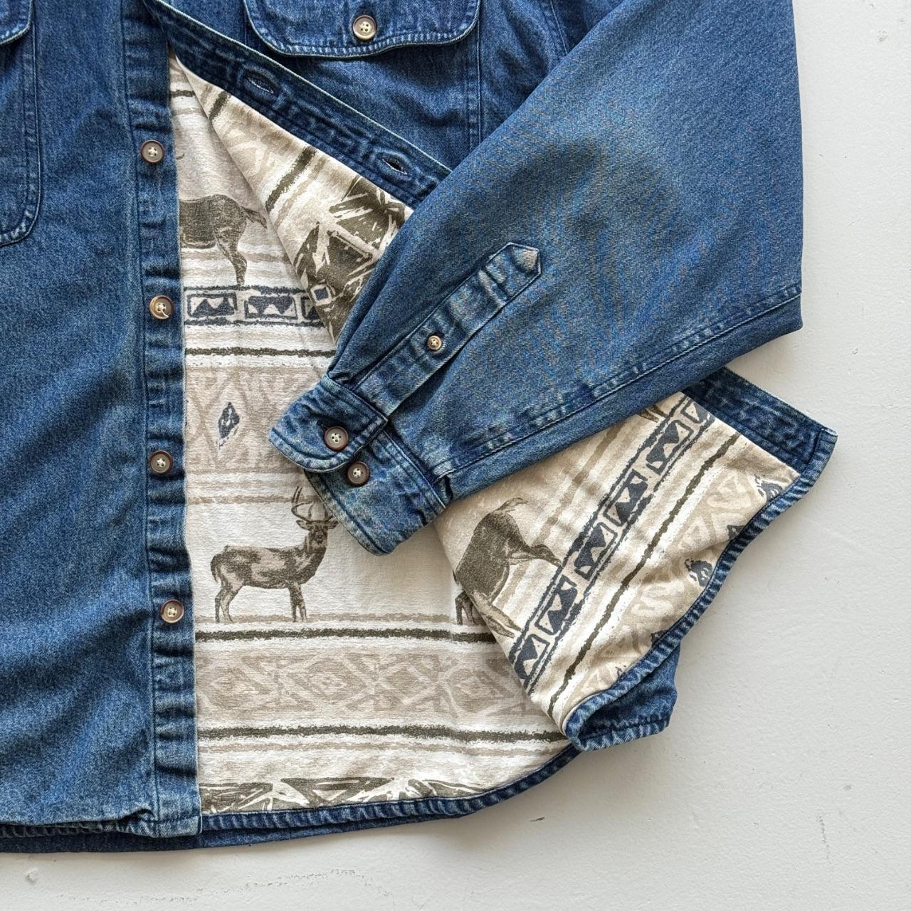 Blue North River 90’s Vintage Blanket Lined Denim Shirt - XL