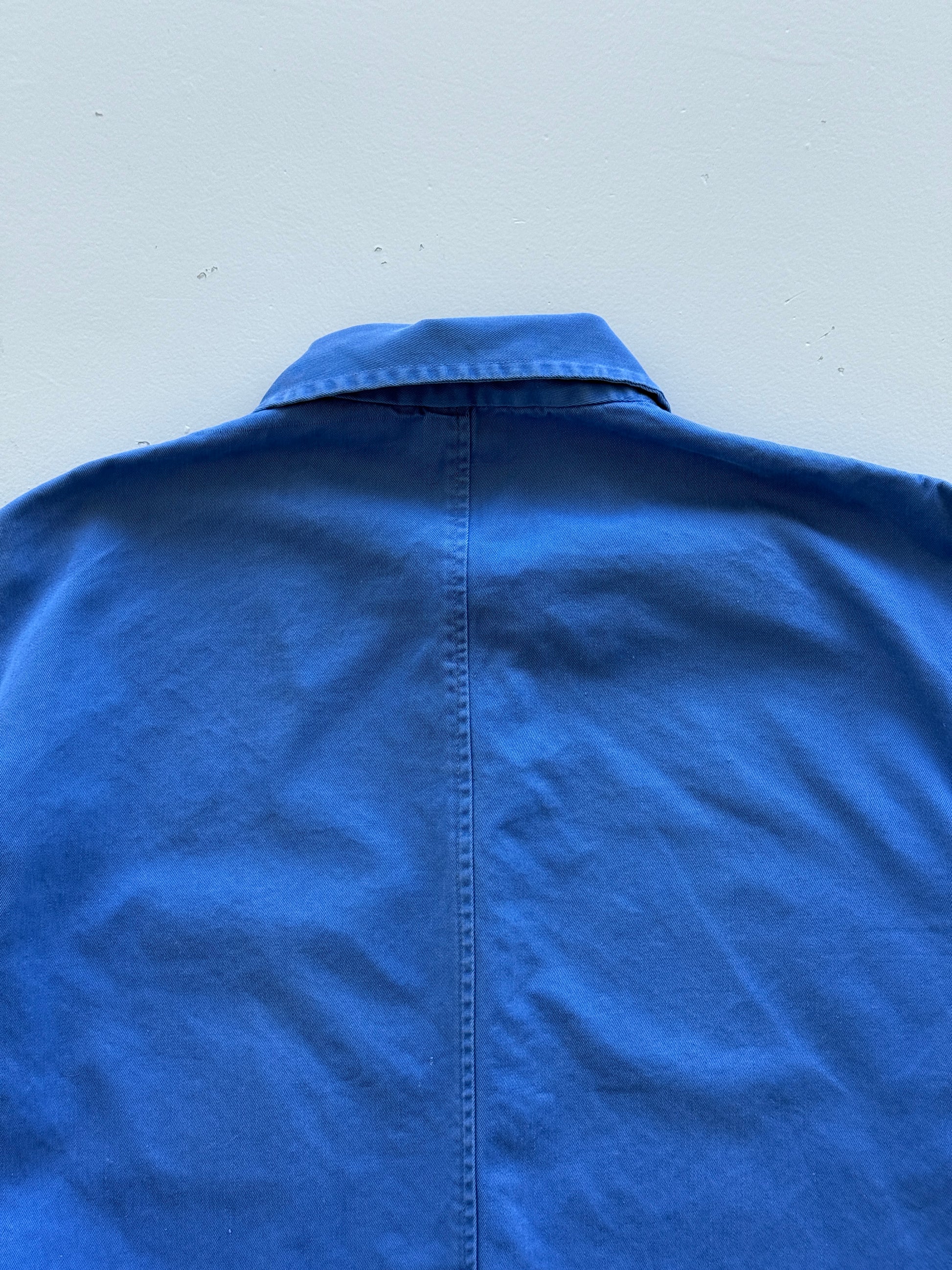 Blue Chore Jacket 90's Vintage French Workwear CH123 - Medium