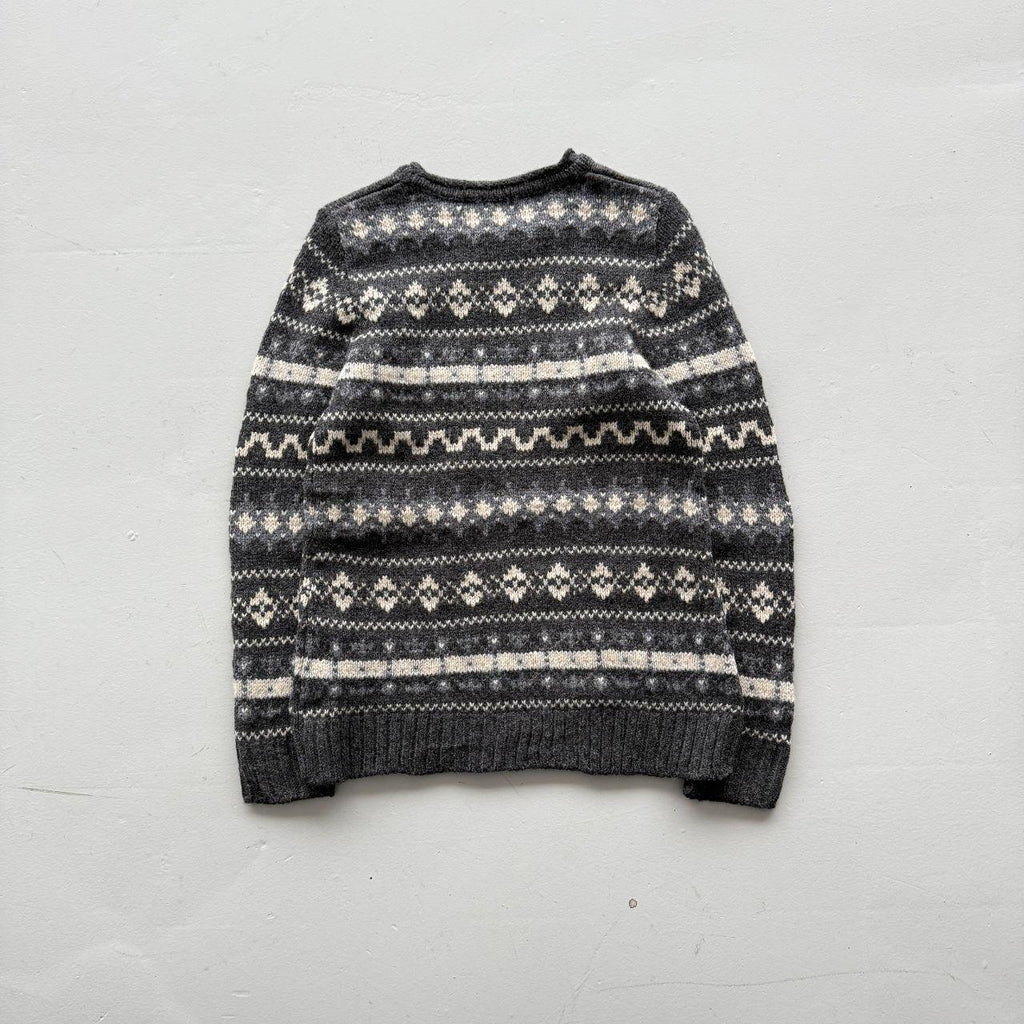 Grey L.L Bean 90’s Vintage Woollen Knit Jumper - Mens Small / Womens Medium