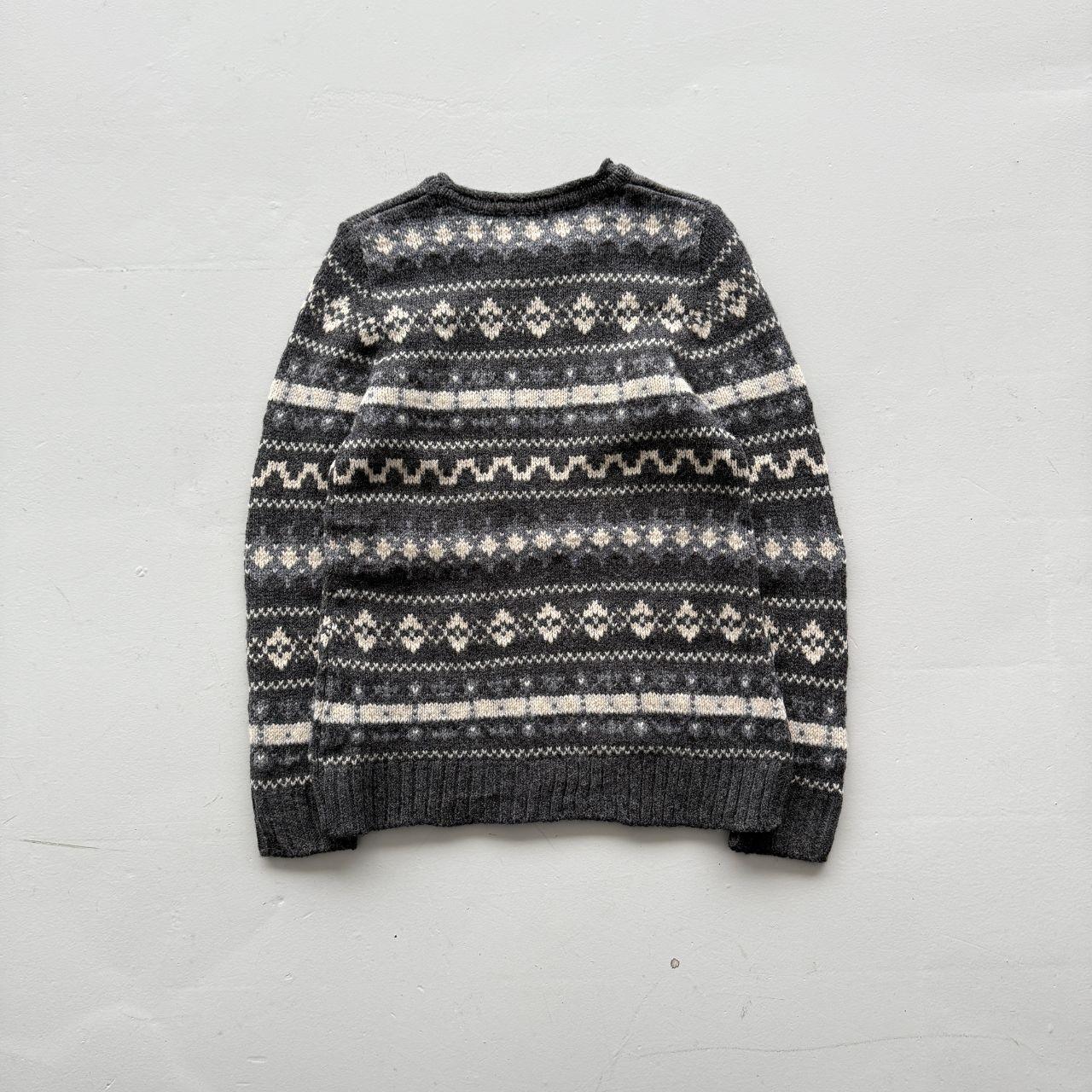 Grey L.L Bean 90’s Vintage Woollen Knit Jumper - Mens Small / Womens Medium