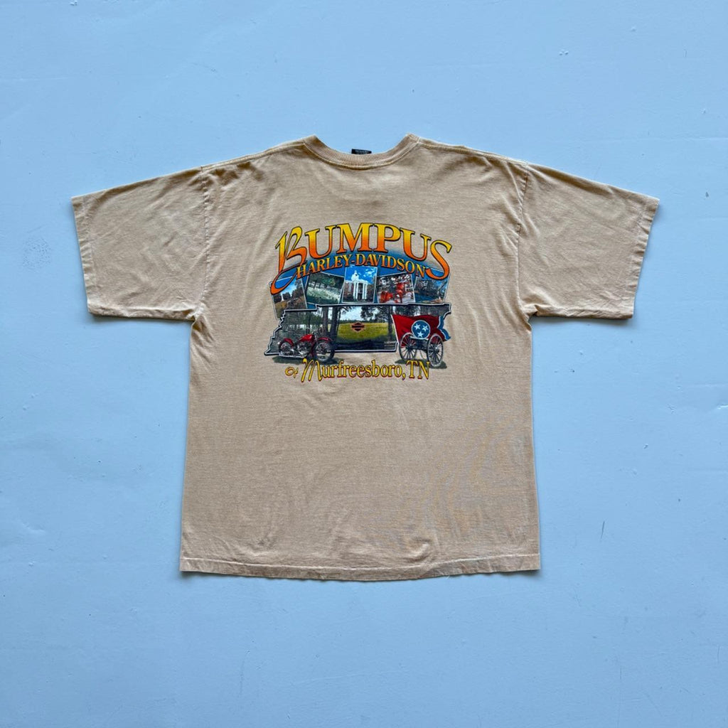Sandstone Beige Harley Davidson 90s Vintage Graphic T-Shirt - 2XL