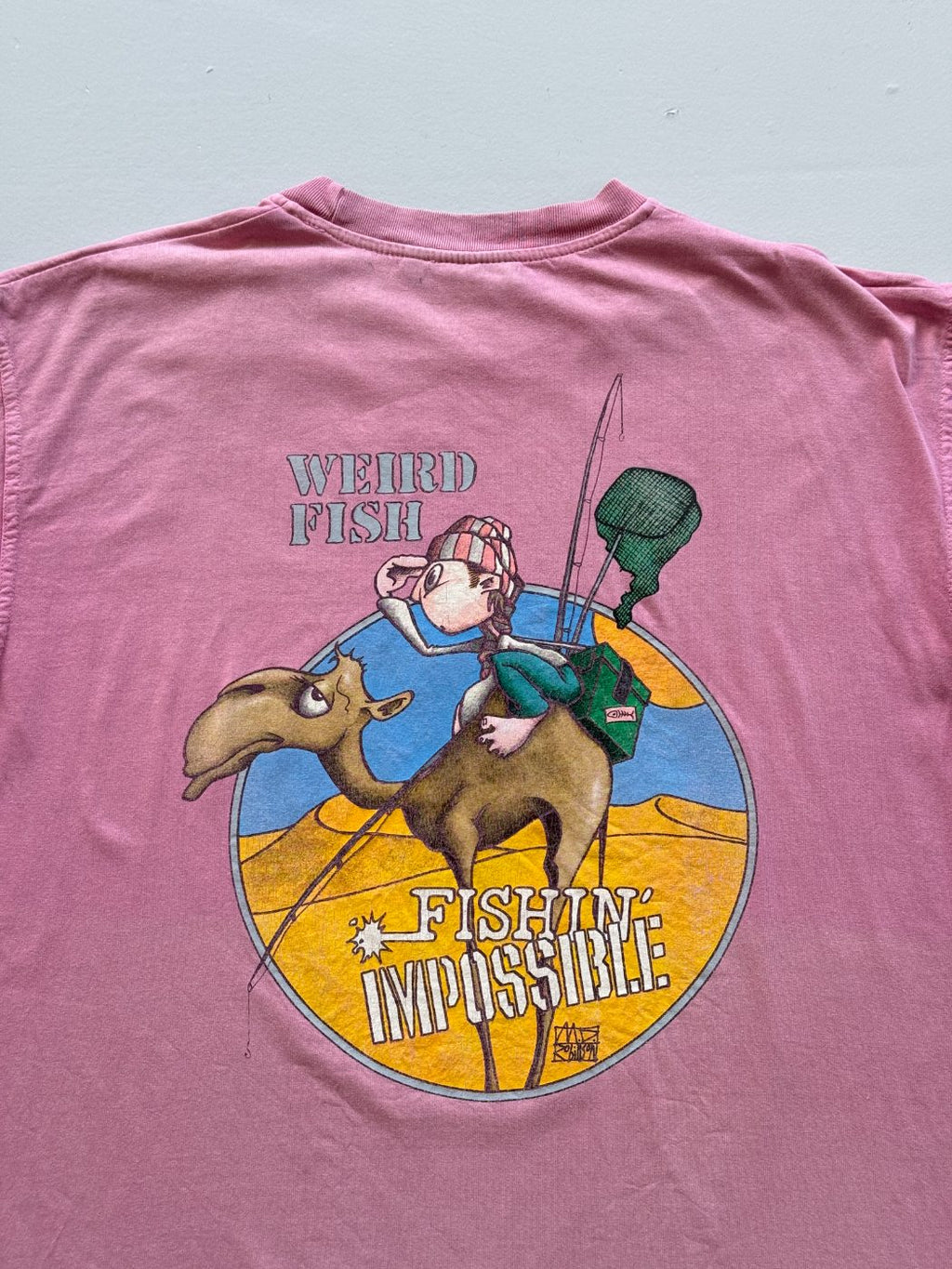 Weird Fish Fishin' Impossible Vintage Graphic T-Shirt - XL