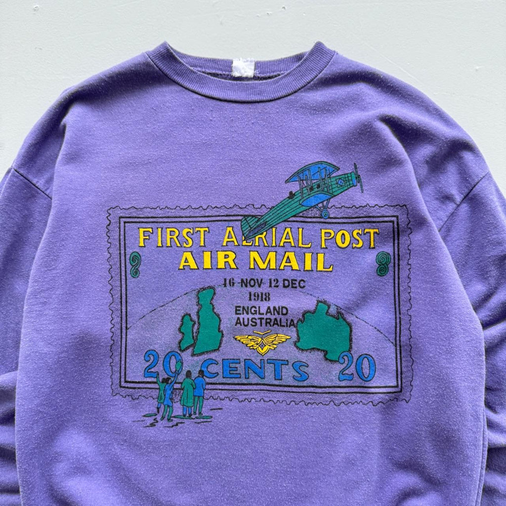 Purple Air Post 80’s Vintage Graphic Sweatshirt - Large