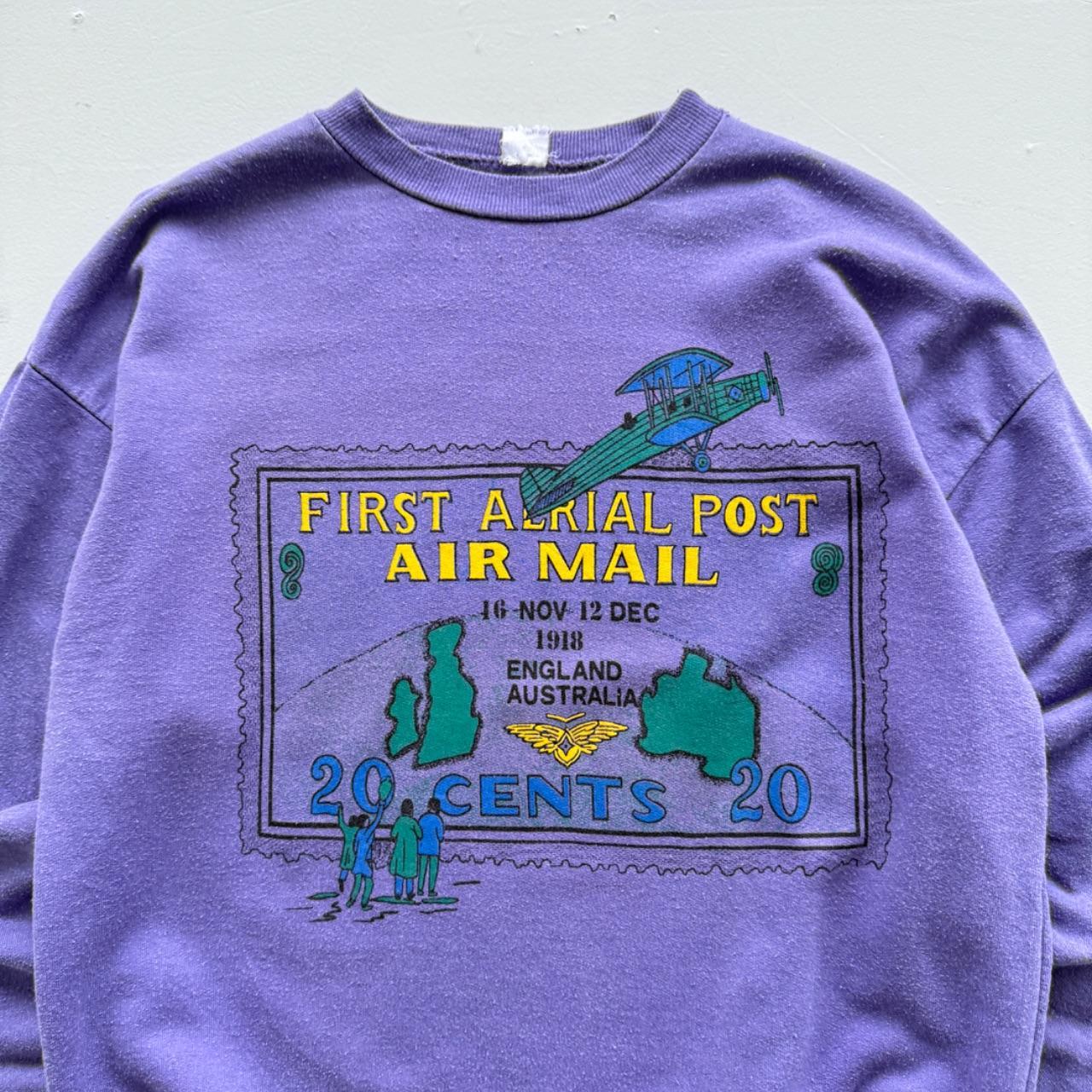 Purple Air Post 80’s Vintage Graphic Sweatshirt - Large