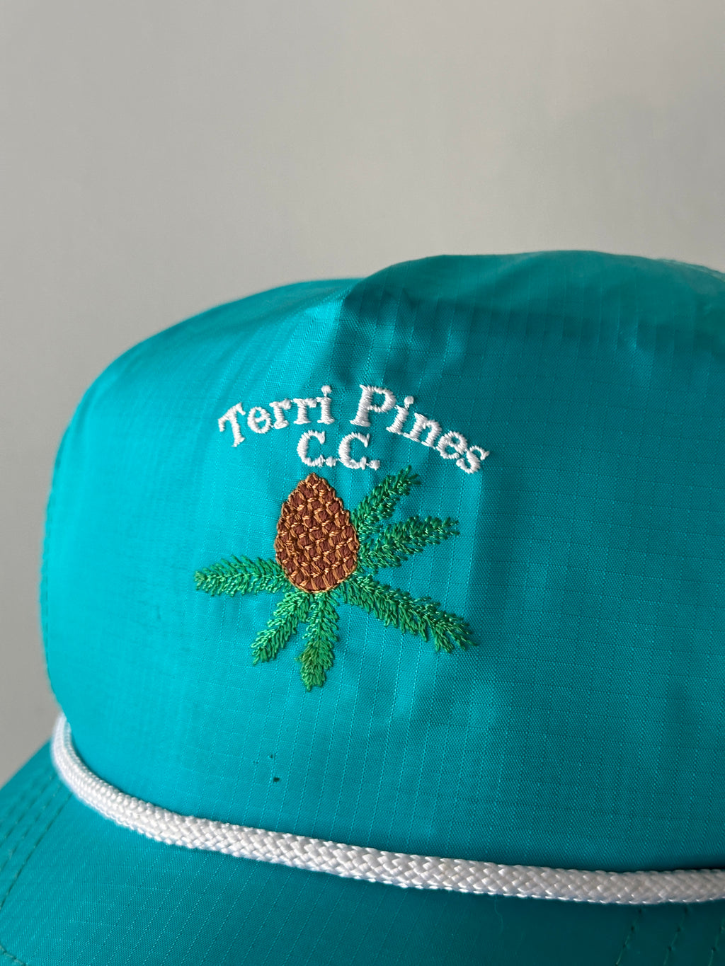 Teal Terri Pines C.C. Golf 90's Vintage SnapBack Trucker Cap