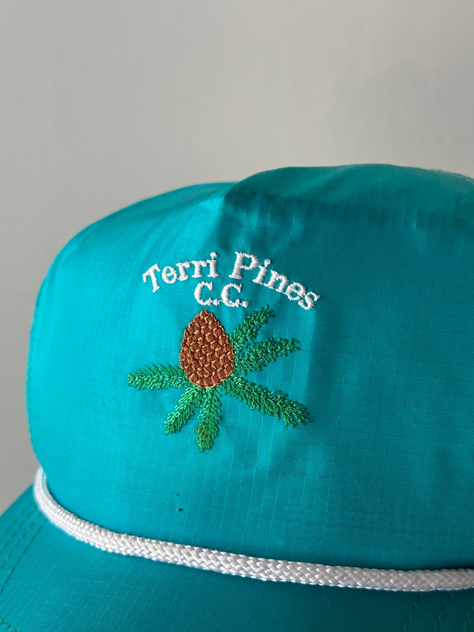 Teal Terri Pines C.C. Golf 90's Vintage SnapBack Trucker Cap