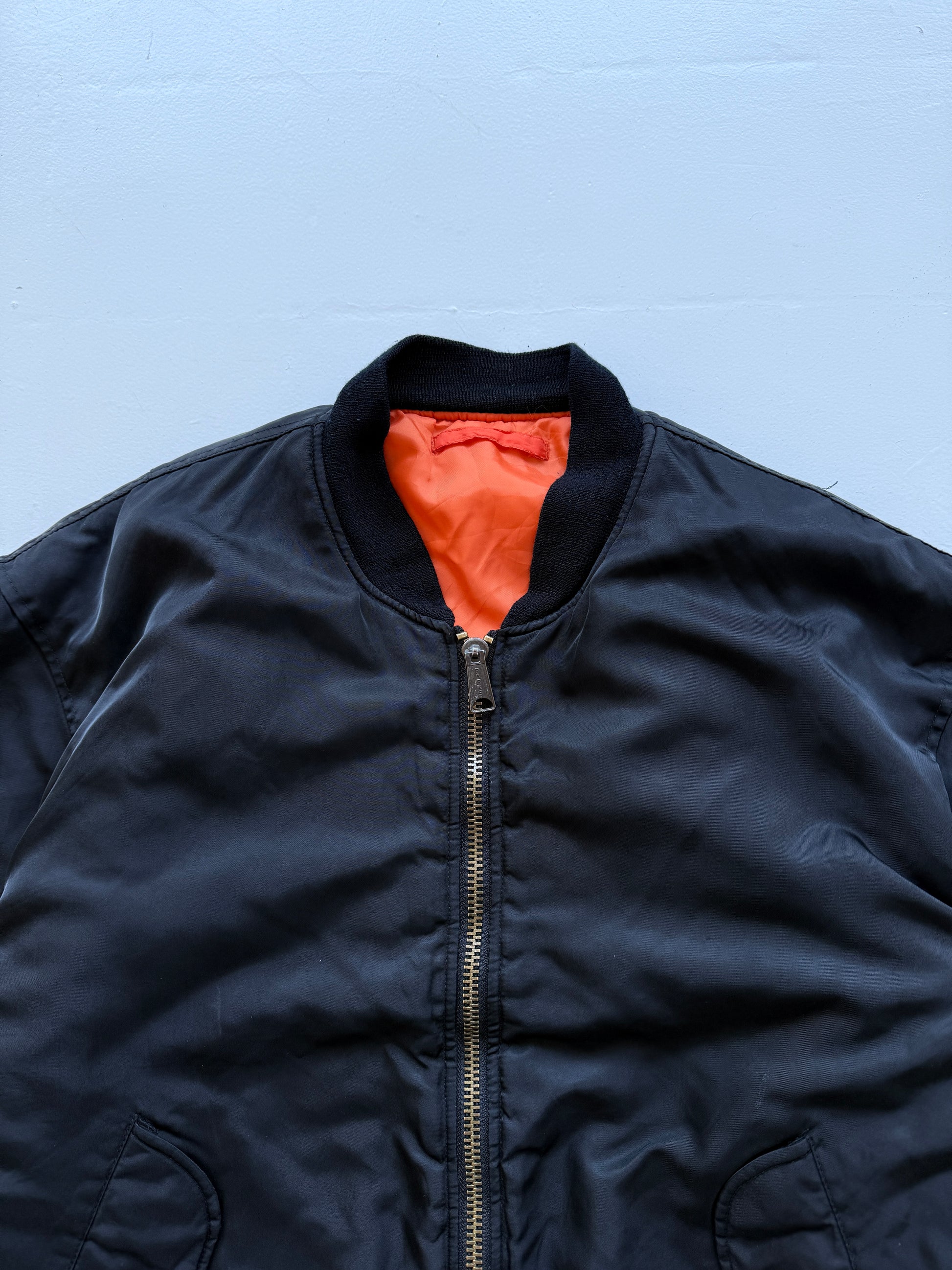 Black Reversible 90's Vintage Bomber Jacket - XL