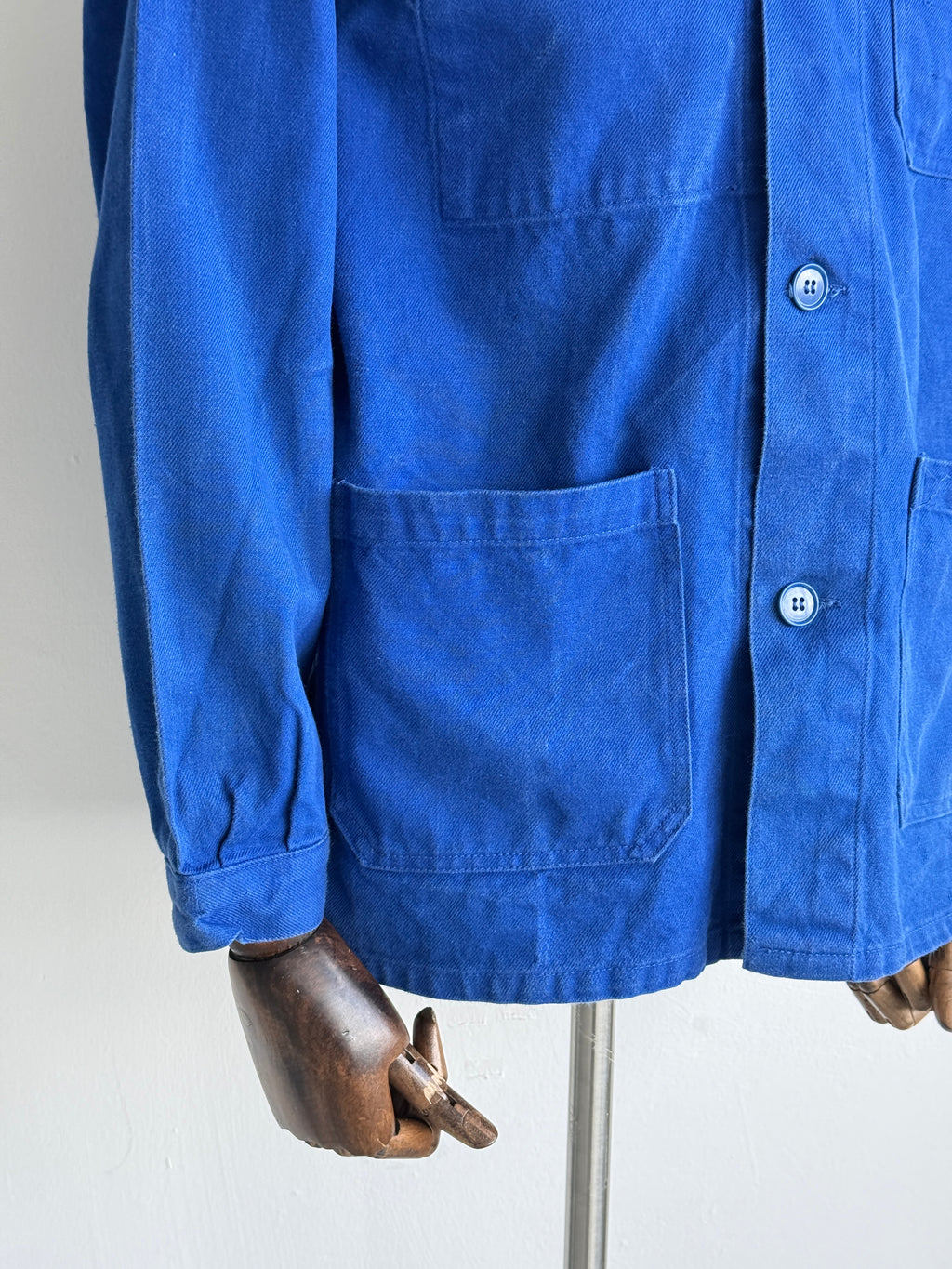 Blue French 90's Vintage Workwear Chore Jacket CH439 - Small