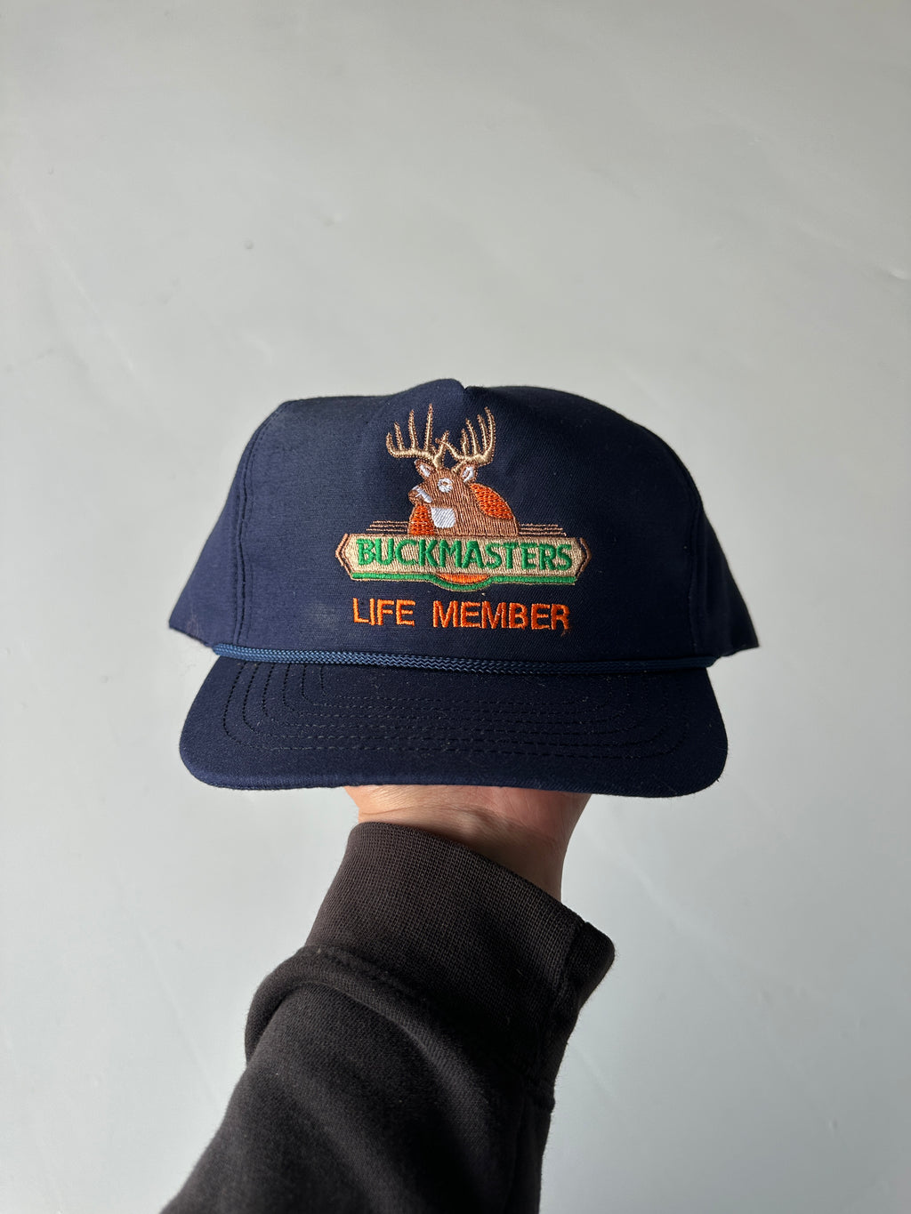 Navy Buckmasters Life Member 90's Vintage SnapBack Cap